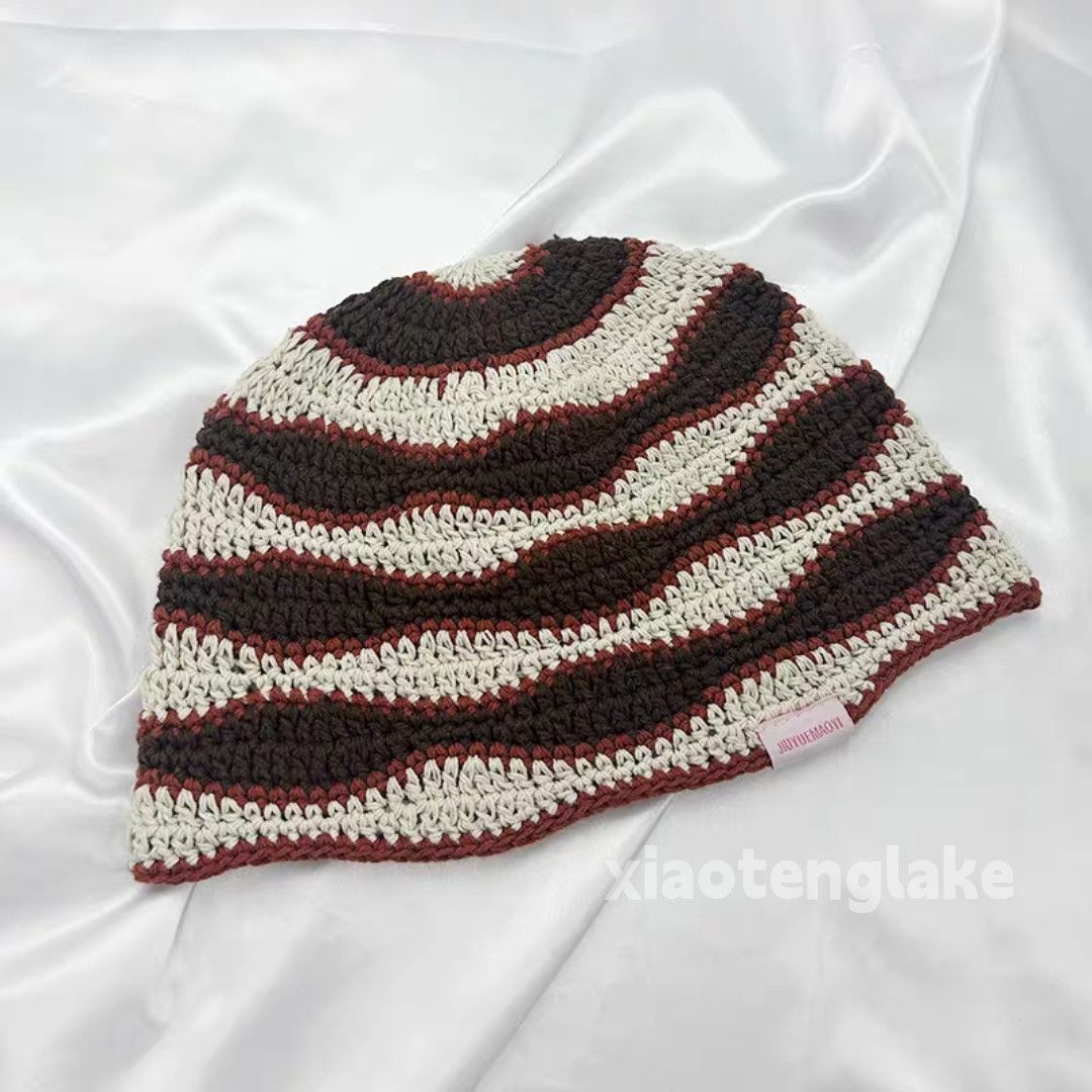 Vintage Unisex outdoor utility Festival y2k bucket knitted cap hat Size ONE SIZE - 1 Preview