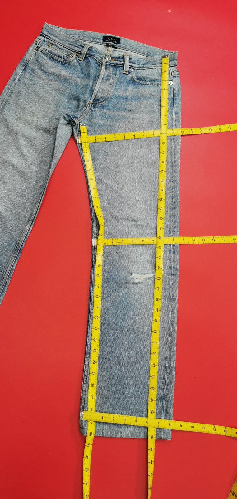 A.P.C. Thrashed APC Selvedge Jeans Size US 30 / EU 46 - 14 Thumbnail