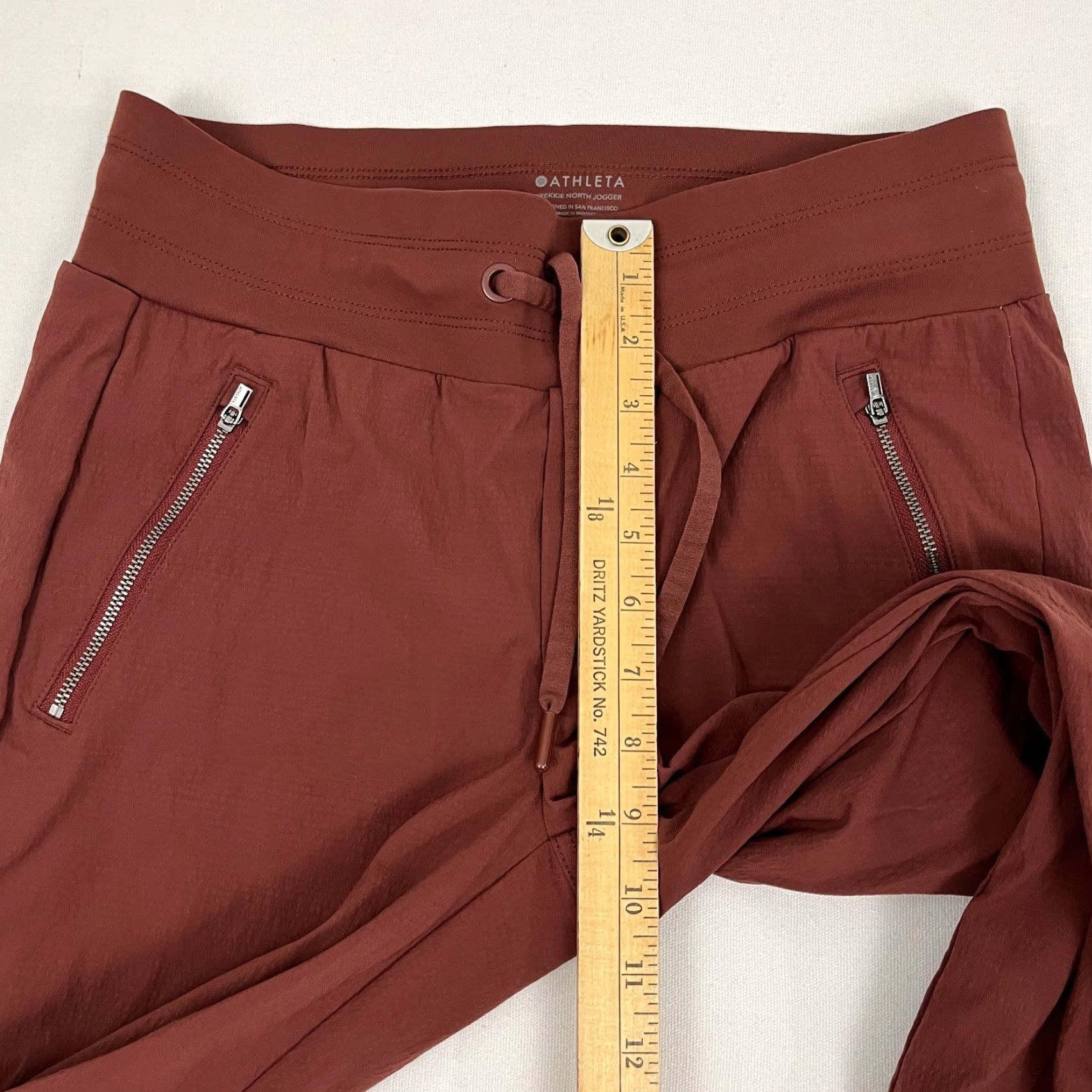 Athleta Athleta Trekkie North Jogger Pants Womens Sz 6 W29 L27 Burgundy Travel Pull On Size 28" / US 6 / IT 42 - 6 Thumbnail