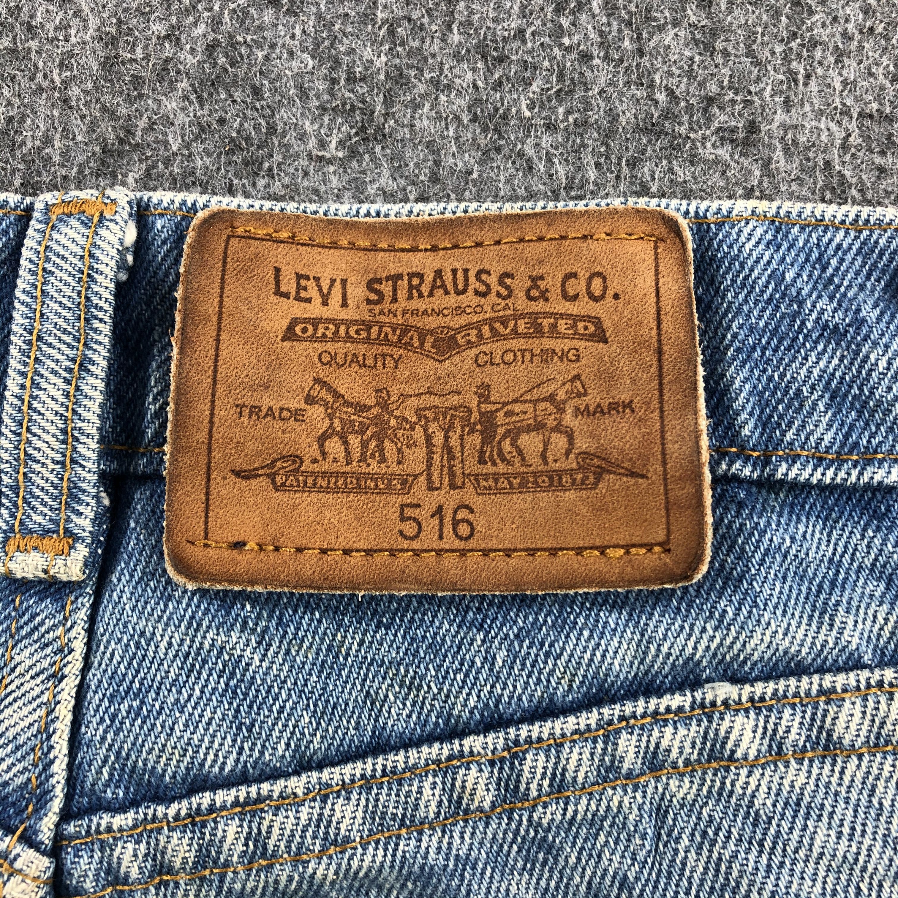 Levi's 90s Vintage Blue Wash Levis 516 Jeans-J2042 Size US 33 - 5 Thumbnail