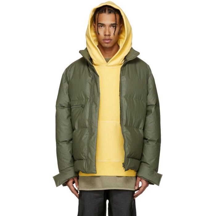 Yeezy season 3 Military green waxed cotton down jacket