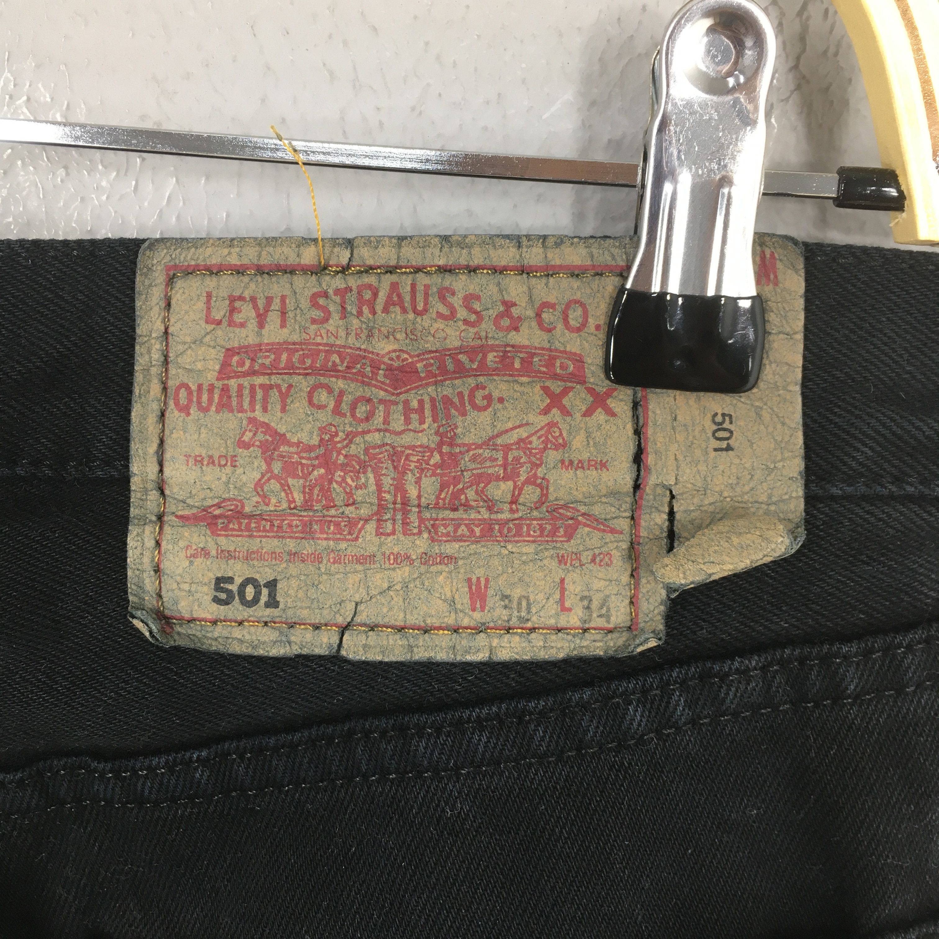 Levi's Size 28x32.5 Vintage 90s Levi's 501 Straight Cut Denim S1682 Size 28" / US 6 / IT 42 - 10 Thumbnail