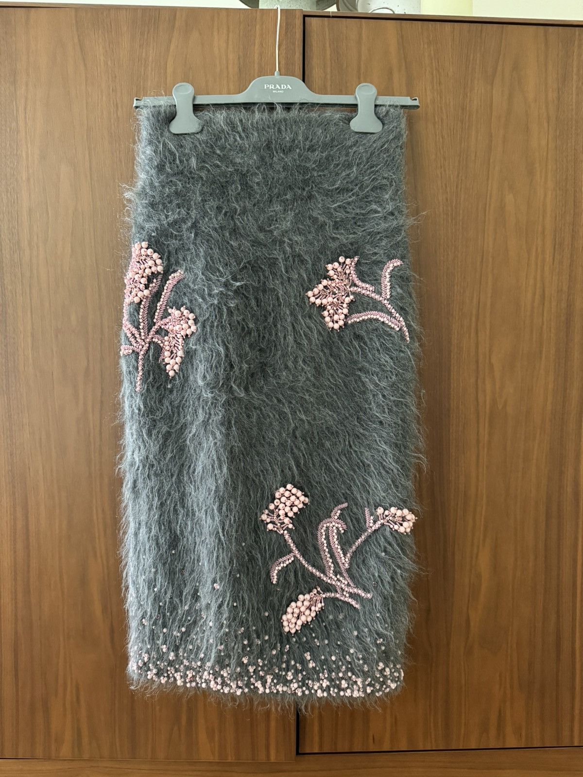 Prada Prada F/W 2017 Beaded Mohair Skirt Size 27" / US 4 / IT 40 - 5 Thumbnail