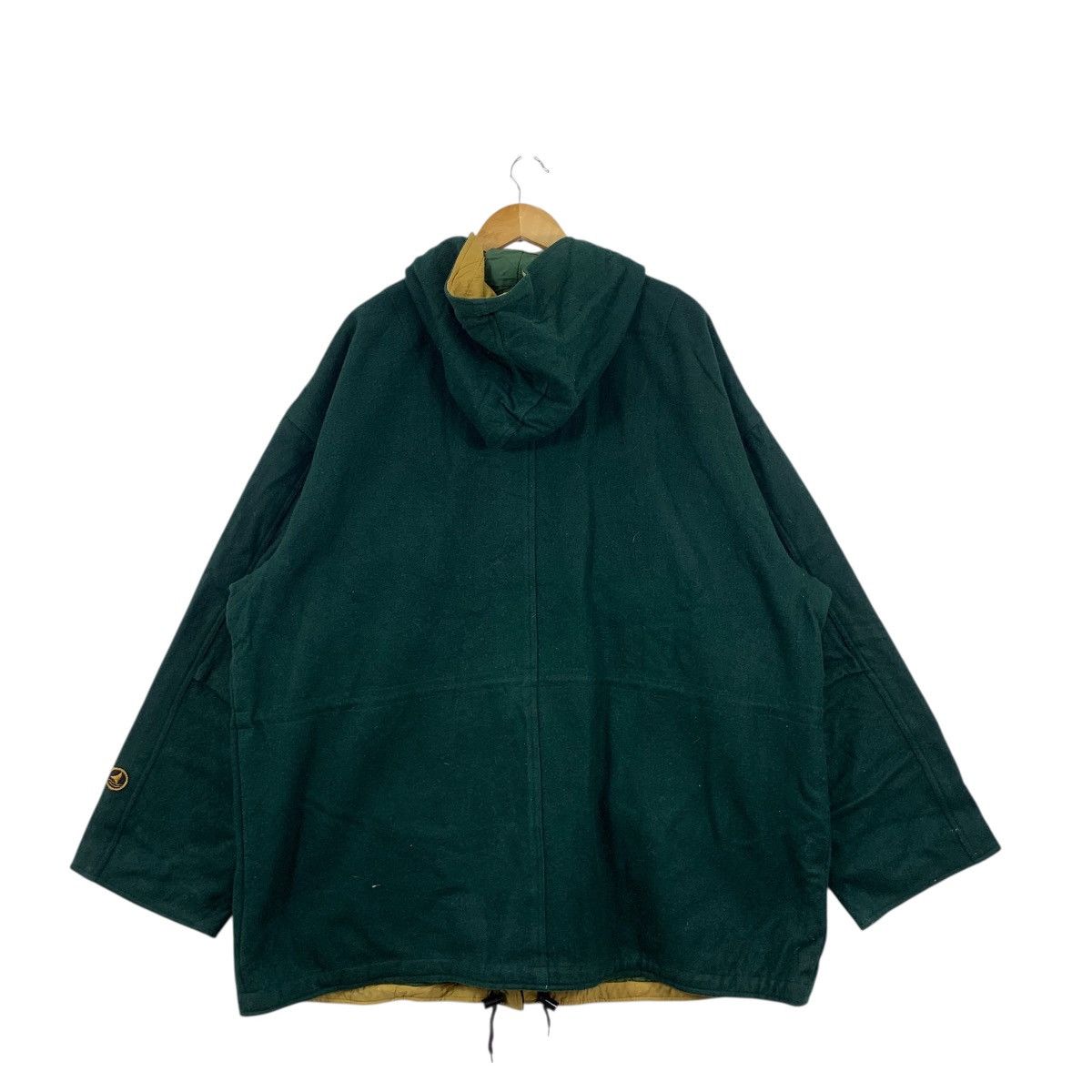 Vintage Vintage BOAT WORKS Green Quilted Duffle Coat Heavy Jacket Size US XL / EU 56 / 4 - 7 Thumbnail