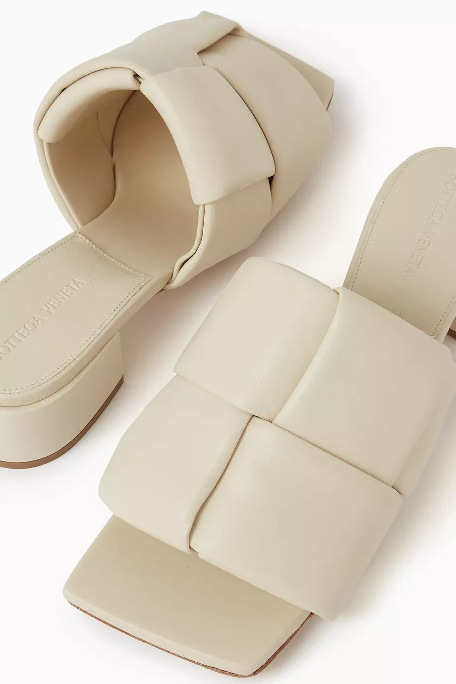 Bottega Veneta o1bcso1str0225 Patch Mules in Light Beige Size US 11 / IT 41 - 4 Thumbnail