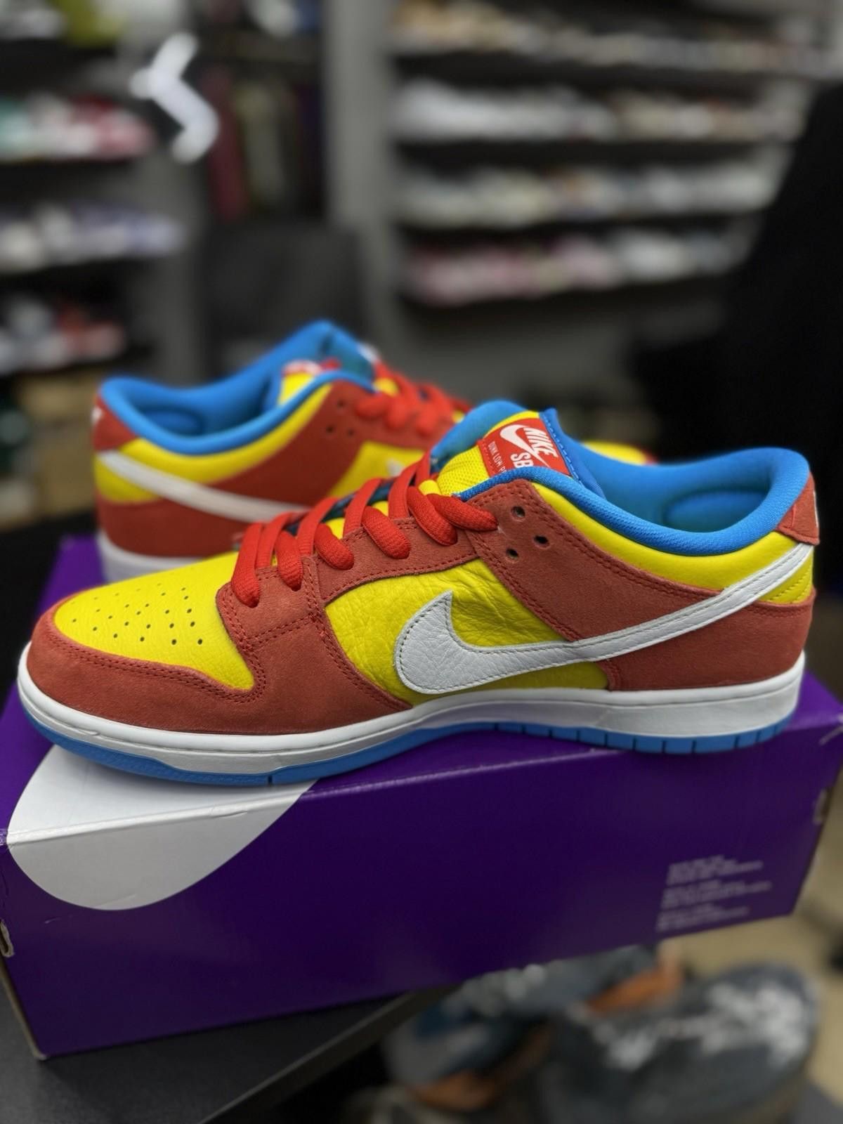 Nike Size 10.5 - Nike SB Dunk Low Bart Simpson (BQ6817-602) NEW Size US 10.5 / EU 43-44 - 8 Thumbnail