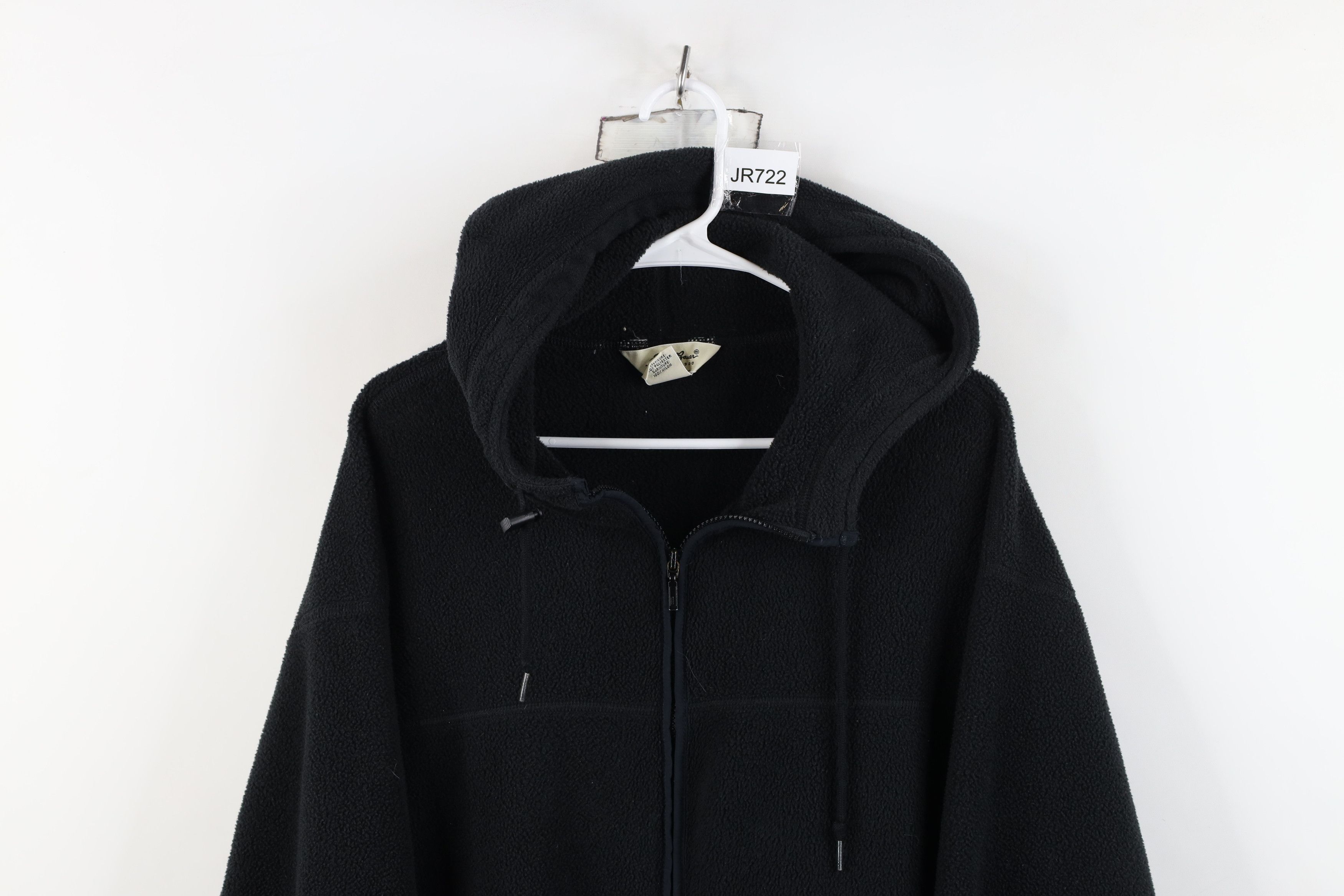Eddie Bauer Vintage 90s Eddie Bauer Faded Full Zip Hooded Fleece Jacket Size L / US 10 / IT 46 - 2 Thumbnail