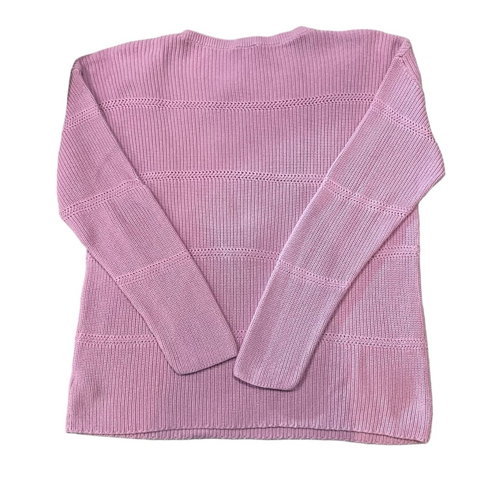 Talbots Talbots Sweater Womens XL Lavender Purple Ribbed Knit Size XL / US 12-14 / IT 48-50 - 4 Thumbnail