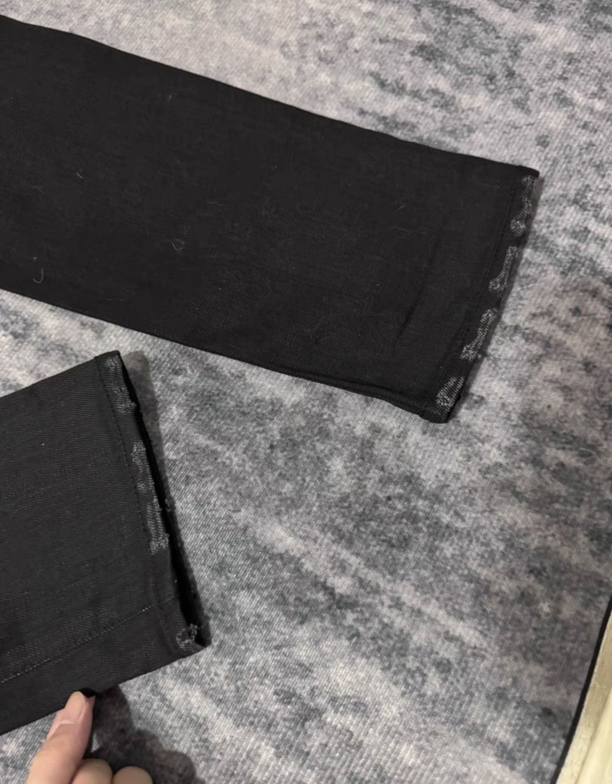 Saint Laurent Paris SLP) 15FW Coated Waxed Heavy Distressed Denim Jeans Size US 29 - 6 Thumbnail