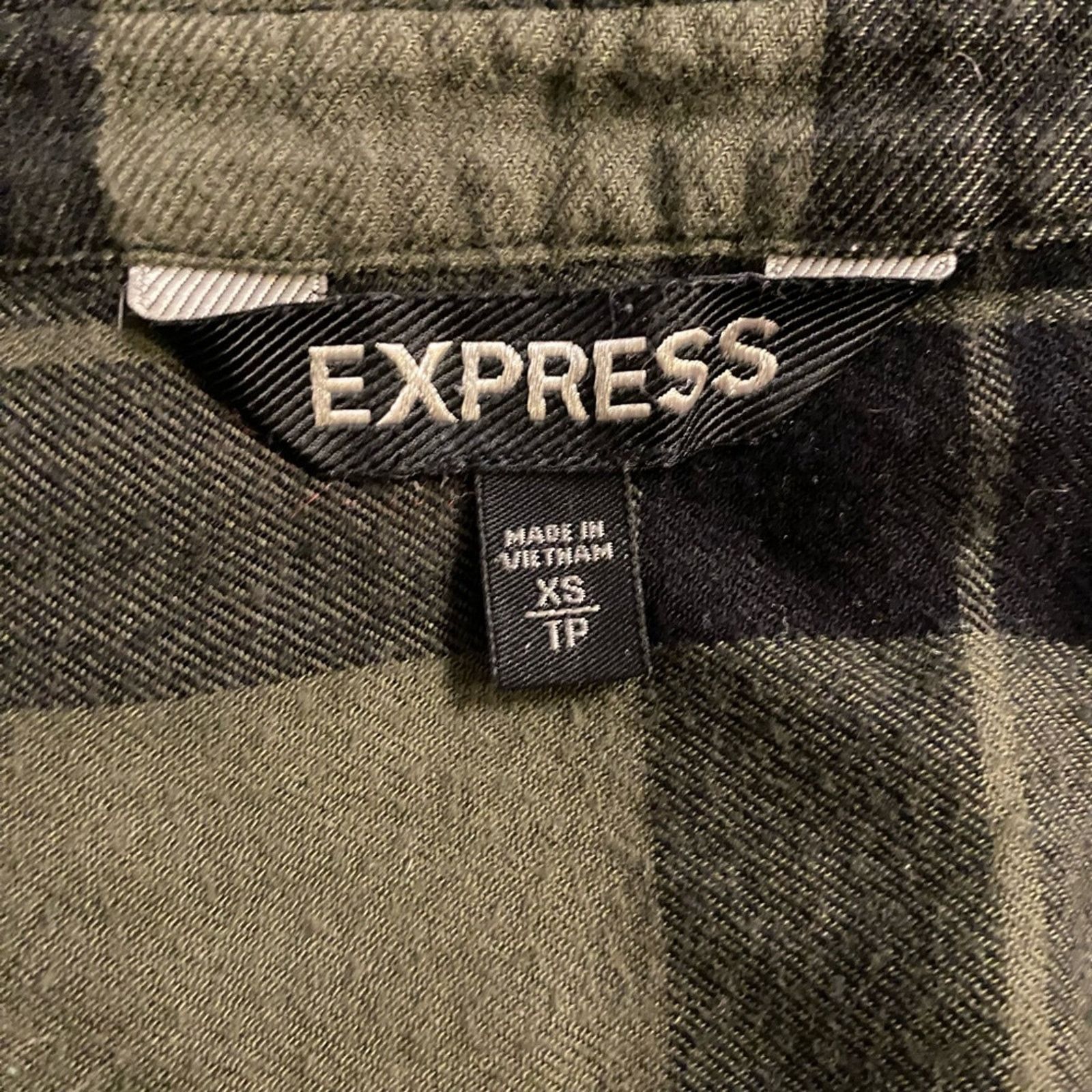 Express Grunge Deep V Plaid Long Sleeve Top Express XS Size XS / US 0-2 / IT 36-38 - 5 Thumbnail