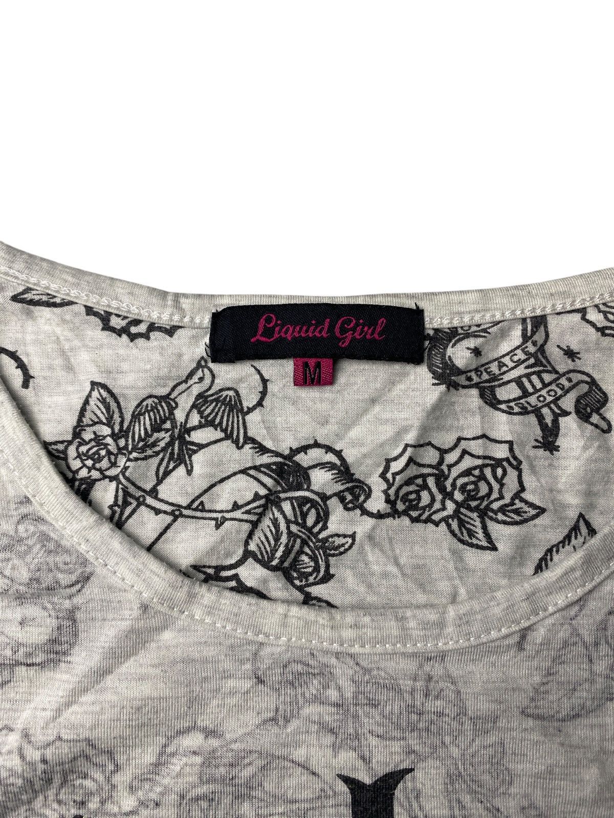 Hysteric Glamour 2000's Liquid Girl Vkei Cross Floral Longsleeve Size US XS / EU 42 / 0 - 8 Thumbnail