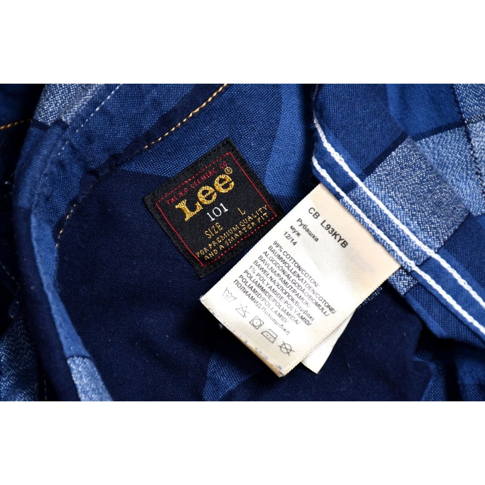 Lee LEE 101 Men’s Plaid Blue Shirt Long Sleeve L Button-Up Casual Shirt Size US L / EU 52-54 / 3 - 7 Thumbnail