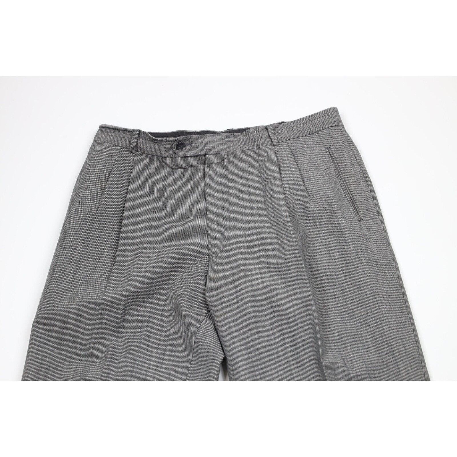 Hugo Boss × Vintage Vintage 90s Hugo Boss 2 Piece Wool Stretch Wedding SuitSuit Size 46R - 12 Thumbnail