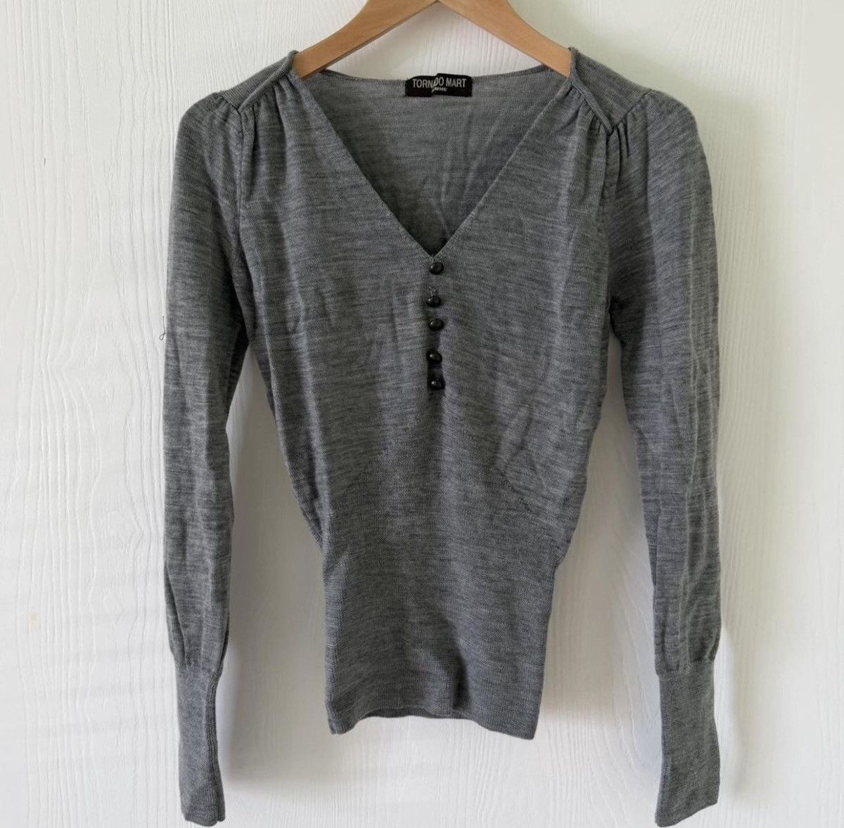 Tornado Mart Tornado Mart Grey long sleeve top Size S / US 4 / IT 40 - 1 Thumbnail