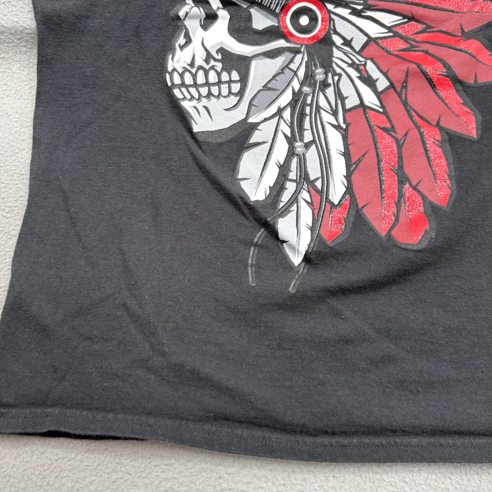 Vintage Hard Ten Shirt Mens 2XL Black Skull Tribal Graphic T-Shirt Tee Tagless Crew Neck Short Sleeve Regular Fit Mens Black Skull Tribal Graphic Print 2XL Size US XXL / EU 58 / 5 - 6 Thumbnail