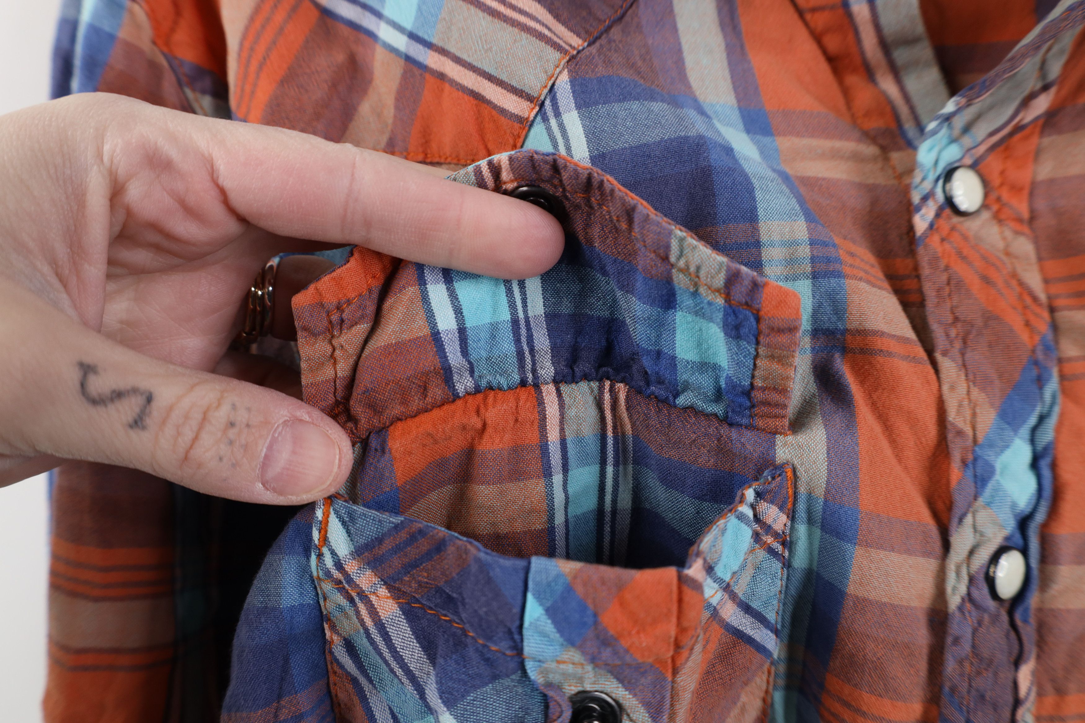 Salt Valley Vintage Salt Valley Western Madras Plaid Snap Button Shirt Size US M / EU 48-50 / 2 - 5 Thumbnail