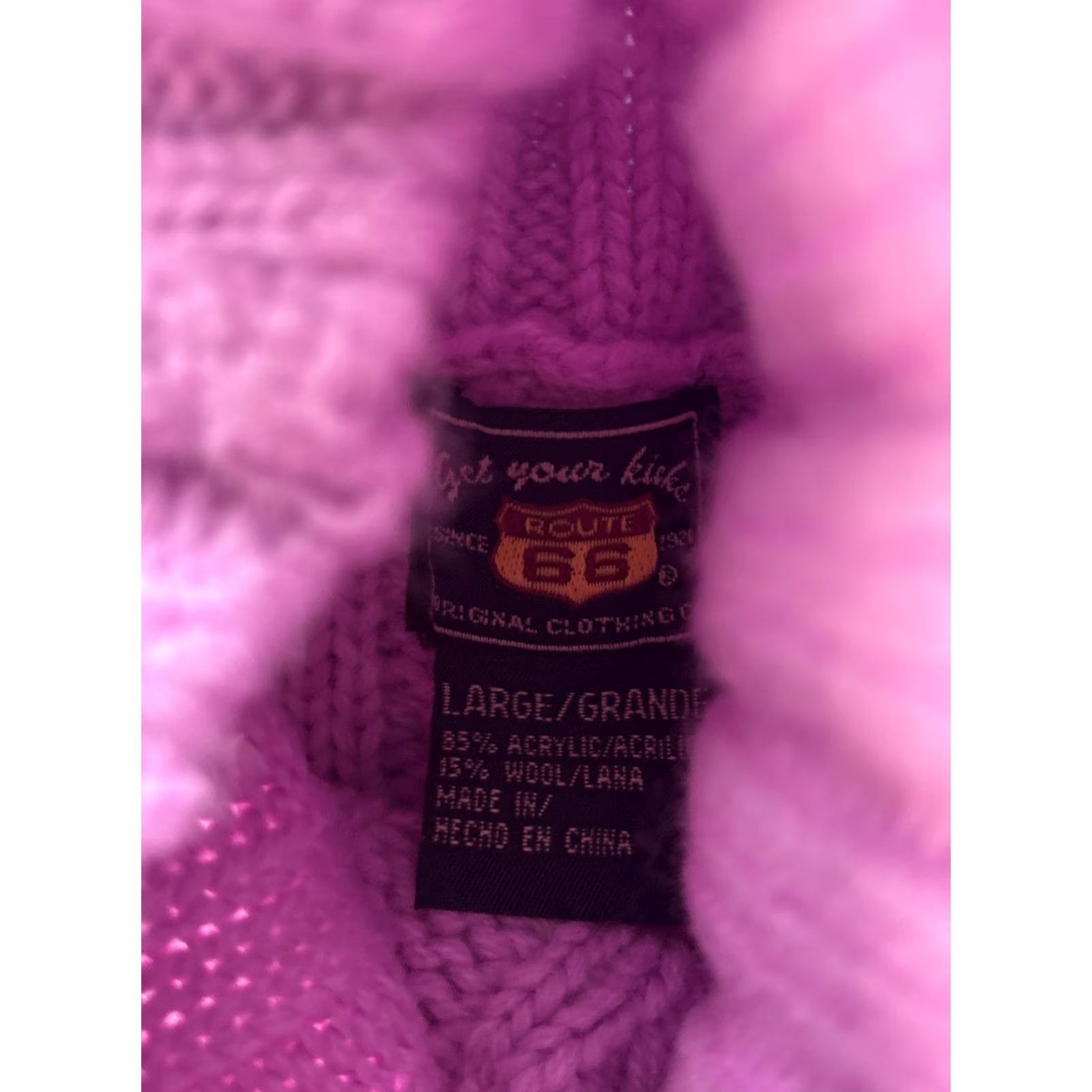 Route 66 VINTAGE Route 66 Sweater Shirt Womens Large Pink 90s Fisherman Turtleneck Pullover Size L / US 10 / IT 46 - 4 Thumbnail