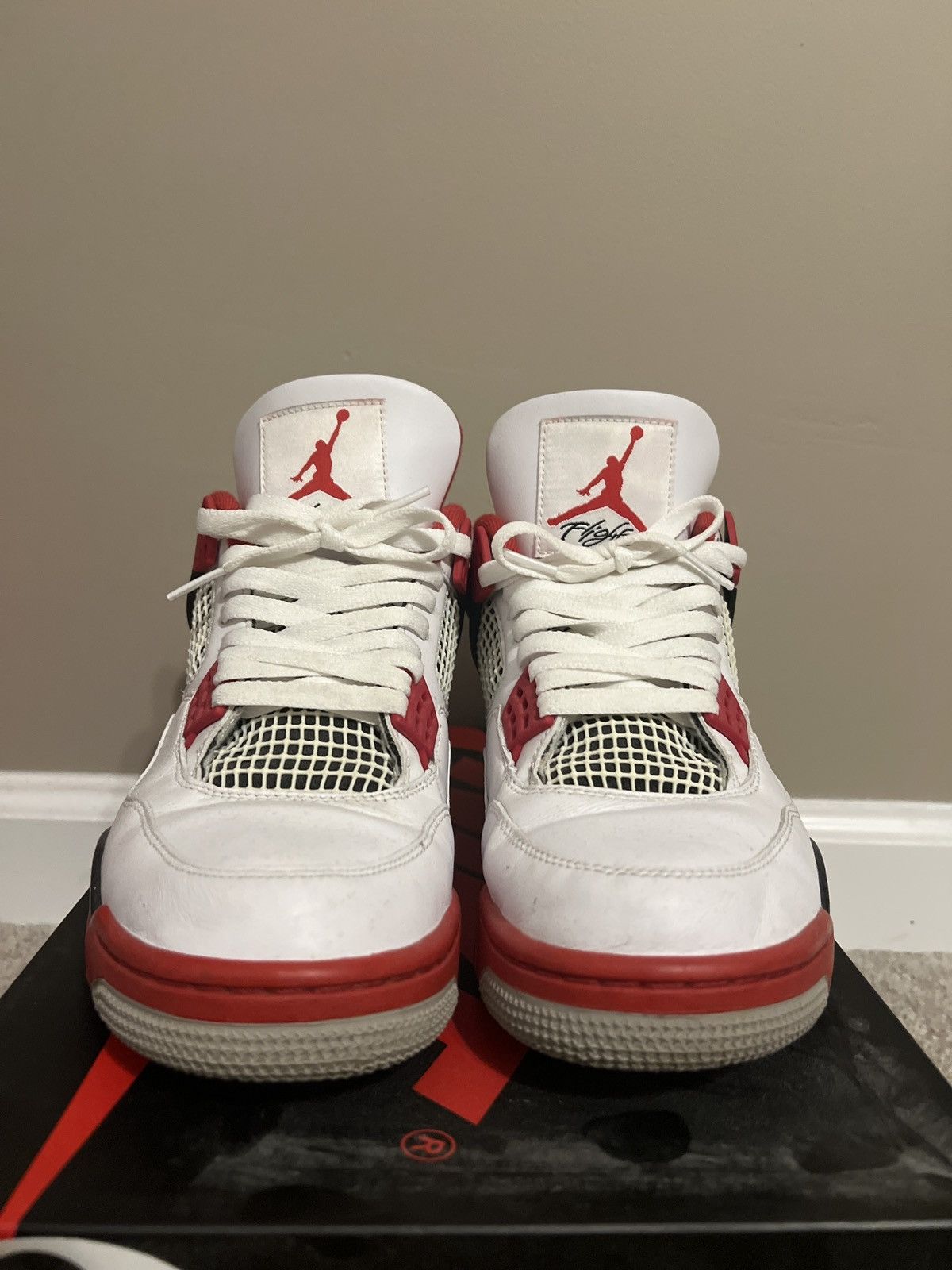 image of Jordan Nike Jordan 4 Fire Red Shoes, Men's (Size 9.5)