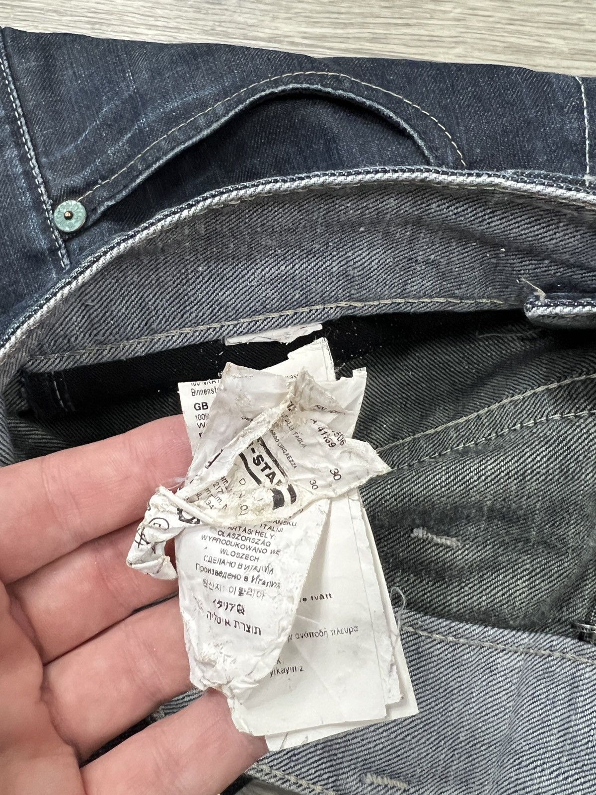 G-Star Vtg G-Star Raw Jeans Dark Wash Blue Loose Straight Denim Y2K Size US 30 / EU 46 - 8 Thumbnail