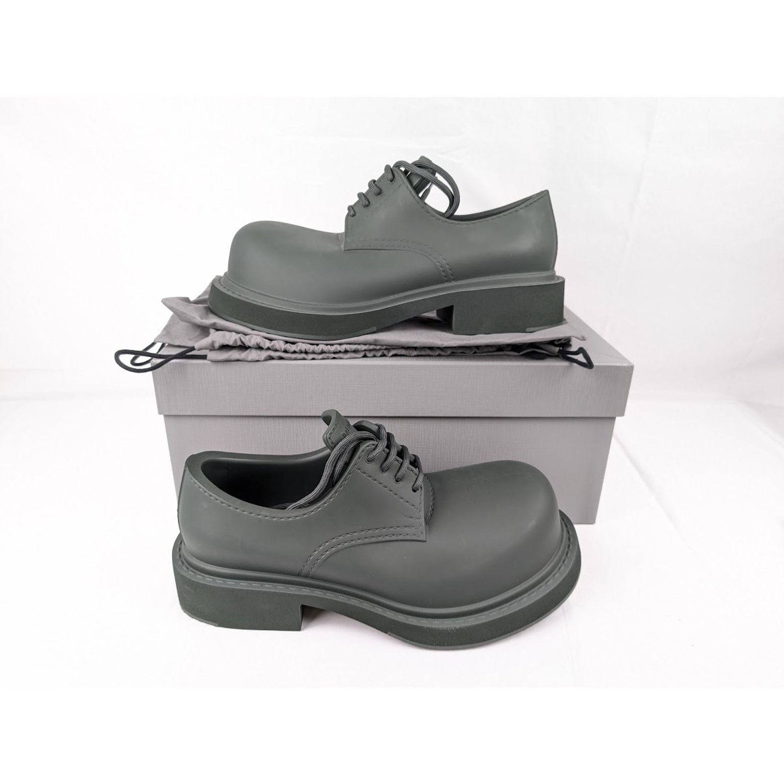 Balenciaga o1rshd1 Full Eva Steroid Derby in Dark Khaki Size US 9 / EU 42 - 15 Thumbnail