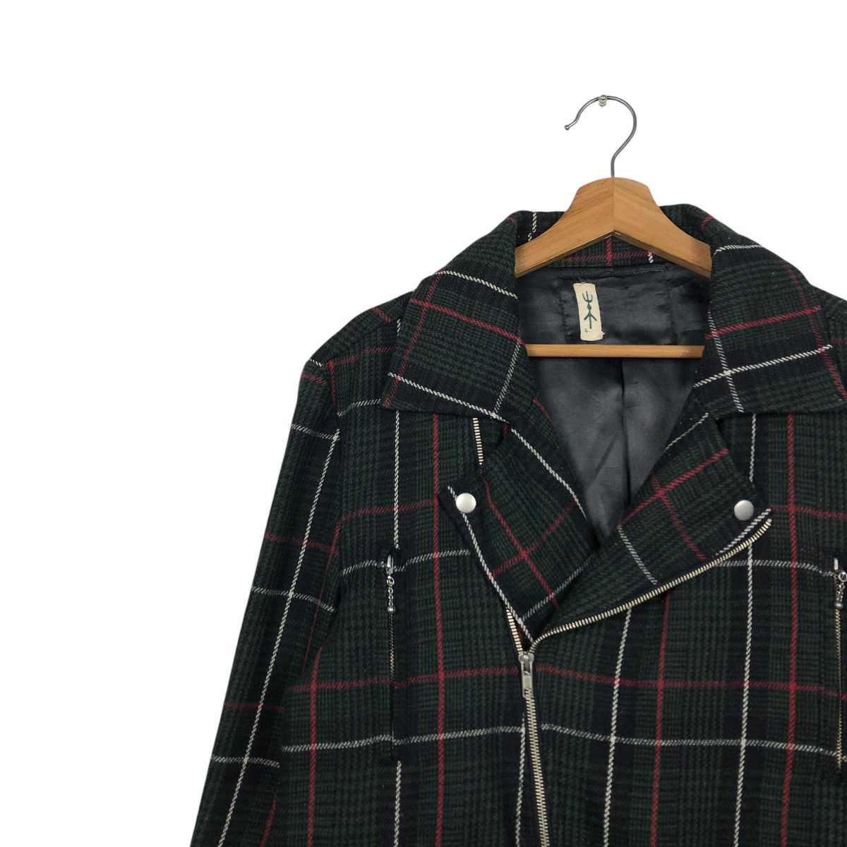 Japanese Brand 🔥VINTAGE BIKER JACKET DOUBLE COLLAR HIKARI ISSEY MIYAKE Size US L / EU 52-54 / 3 - 9 Thumbnail