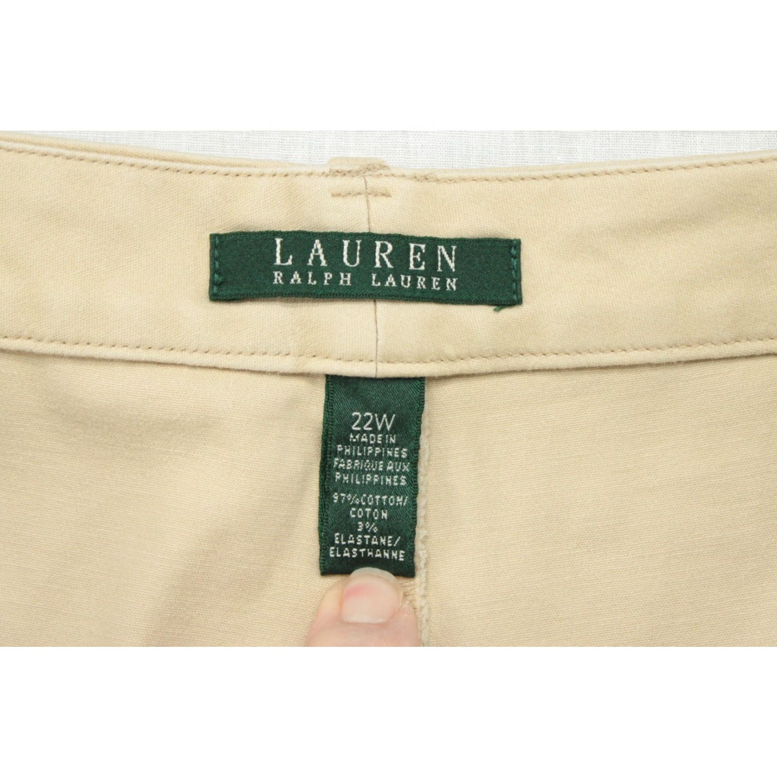 Ralph Lauren Lauren Ralph Lauren Capri Pants Women’s 22W Khaki LRL Classic Midcalf Size 40" / US 18 - 4 Thumbnail