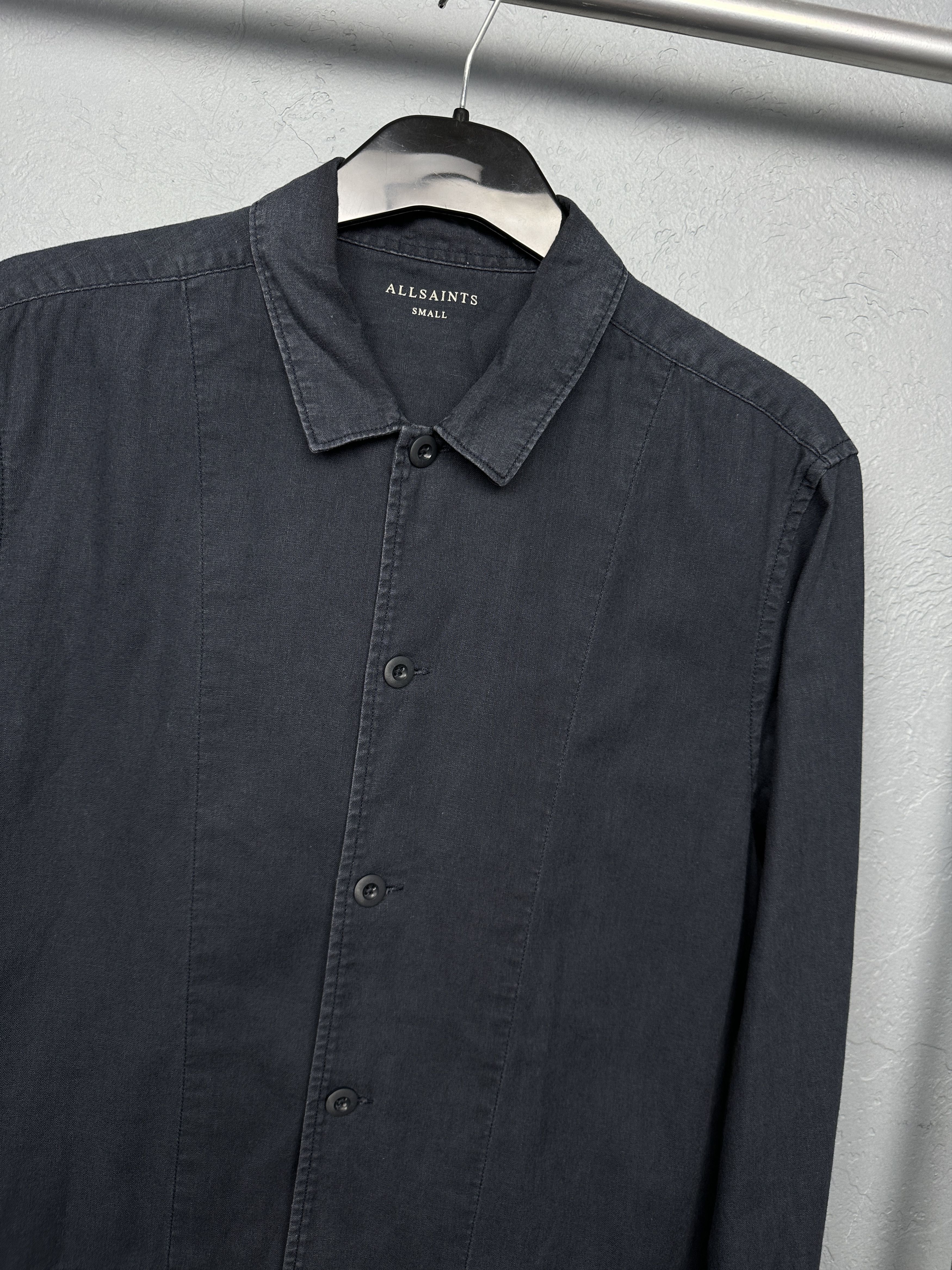 Allsaints Allsaints Mens Carlson Linen Long Sleeve Shirt Size US S / EU 44-46 / 1 - 2 Thumbnail
