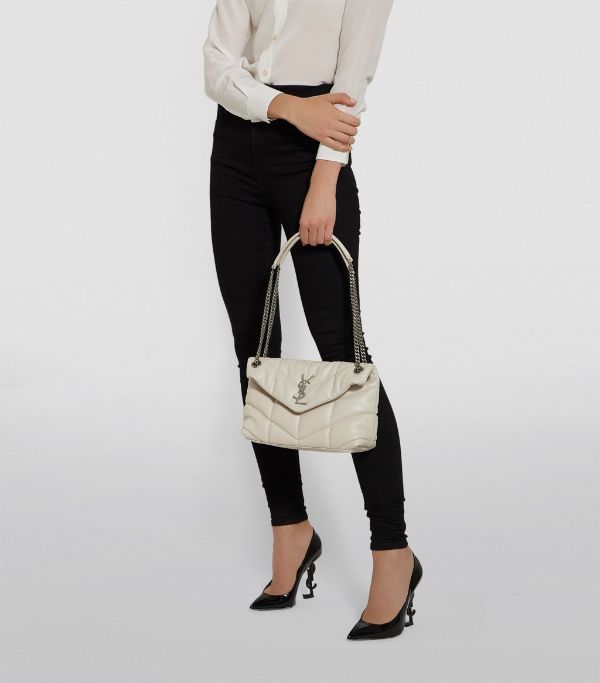 Saint Laurent Paris o1s1wg110924 Size: OS / Puffer Small Nappa Leather Bag Beige Size ONE SIZE - 8 Thumbnail