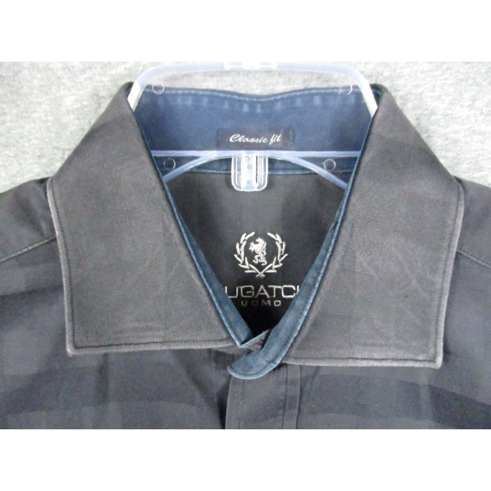 BUGATCHI Bugatchi Uomo Shirt Large Men Classic Fit Black Geometric Long Sleeve Button Up Size US L / EU 52-54 / 3 - 2 Thumbnail