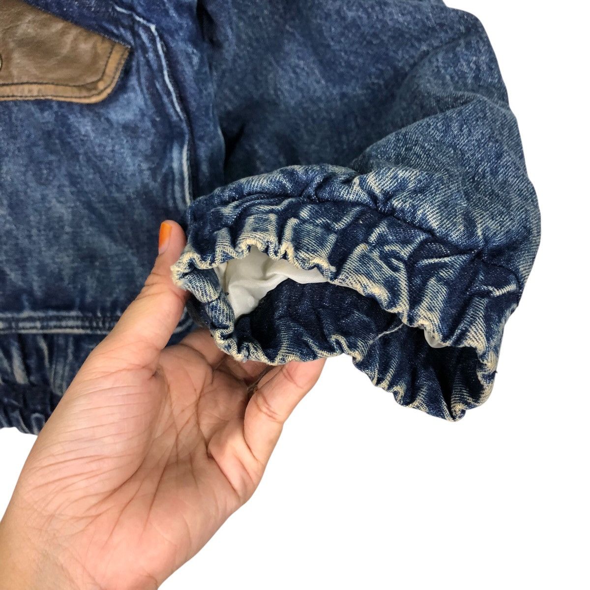 Japanese Brand 📌Vintage Bomber Denim Jacket Unbranded Blanket Issey Miyake Size US M / EU 48-50 / 2 - 17 Thumbnail