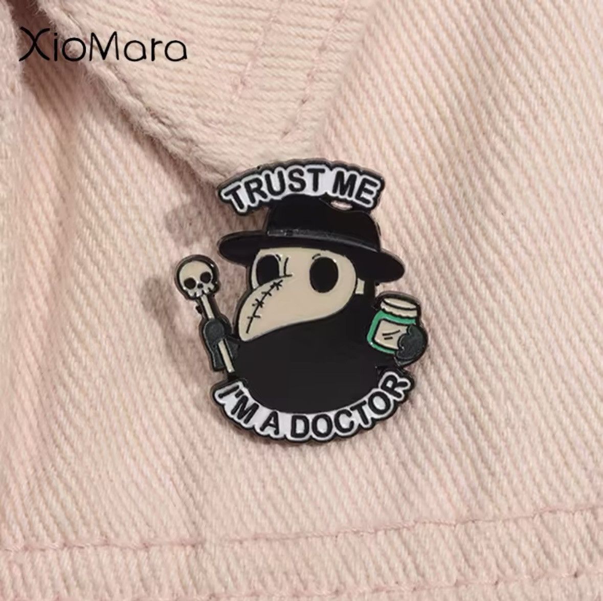 Designer Enamal pin trust me i’m a doctor halloween accessory Size ONE SIZE - 3 Thumbnail