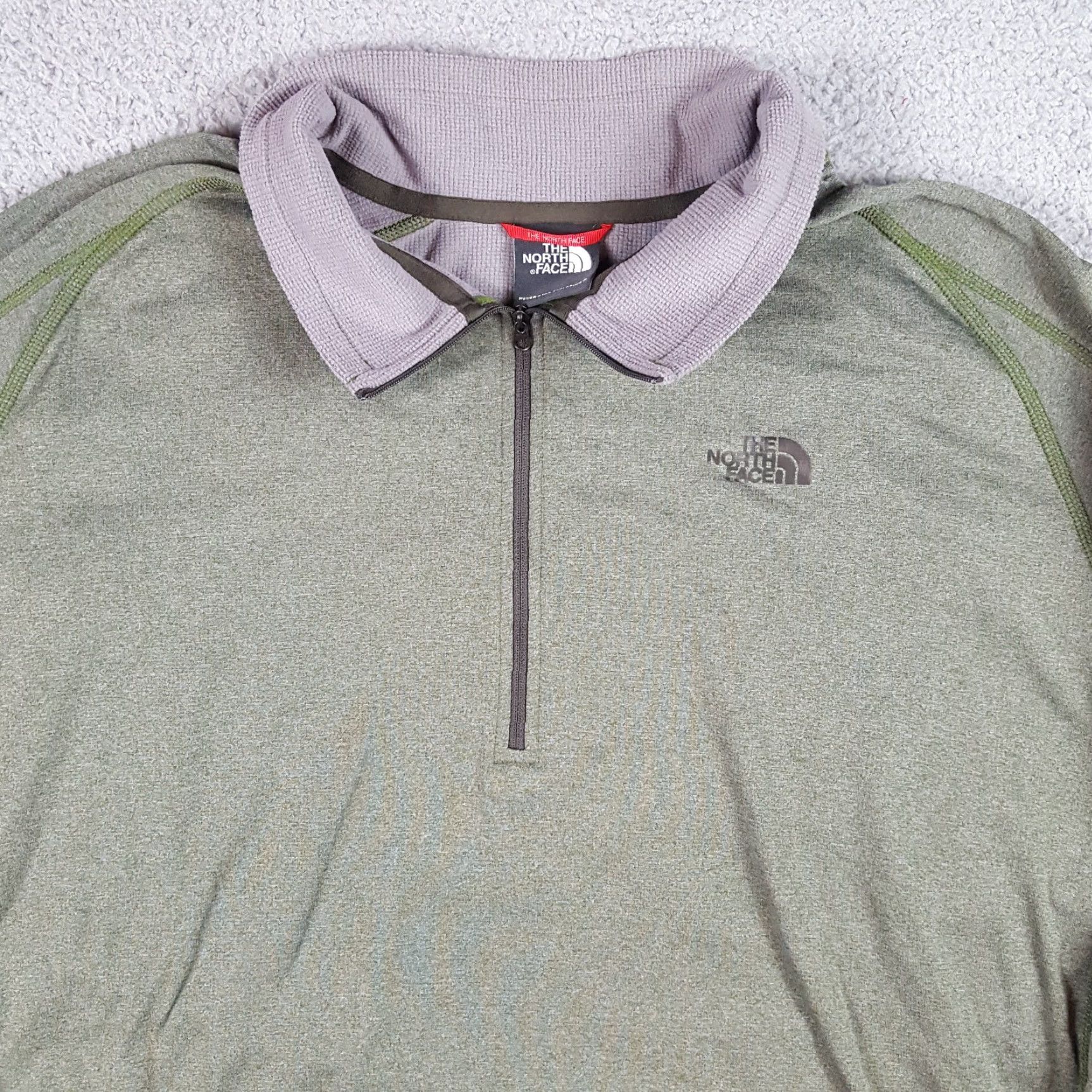 The North Face VINTAGE The North Face 2XL Green Thermal Micro Fleece Lined Quarter-Zip Hiking Shirt Men NS Size US XXL / EU 58 / 5 - 2 Thumbnail