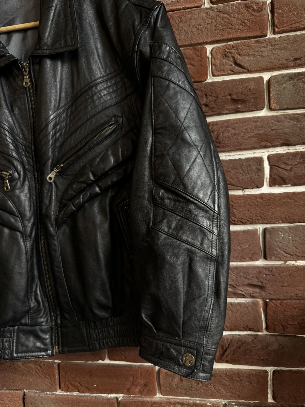 Leather Vintage Genuine Real Leather Jacket High Quality Rock Punk M Size US M / EU 48-50 / 2 - 4 Thumbnail