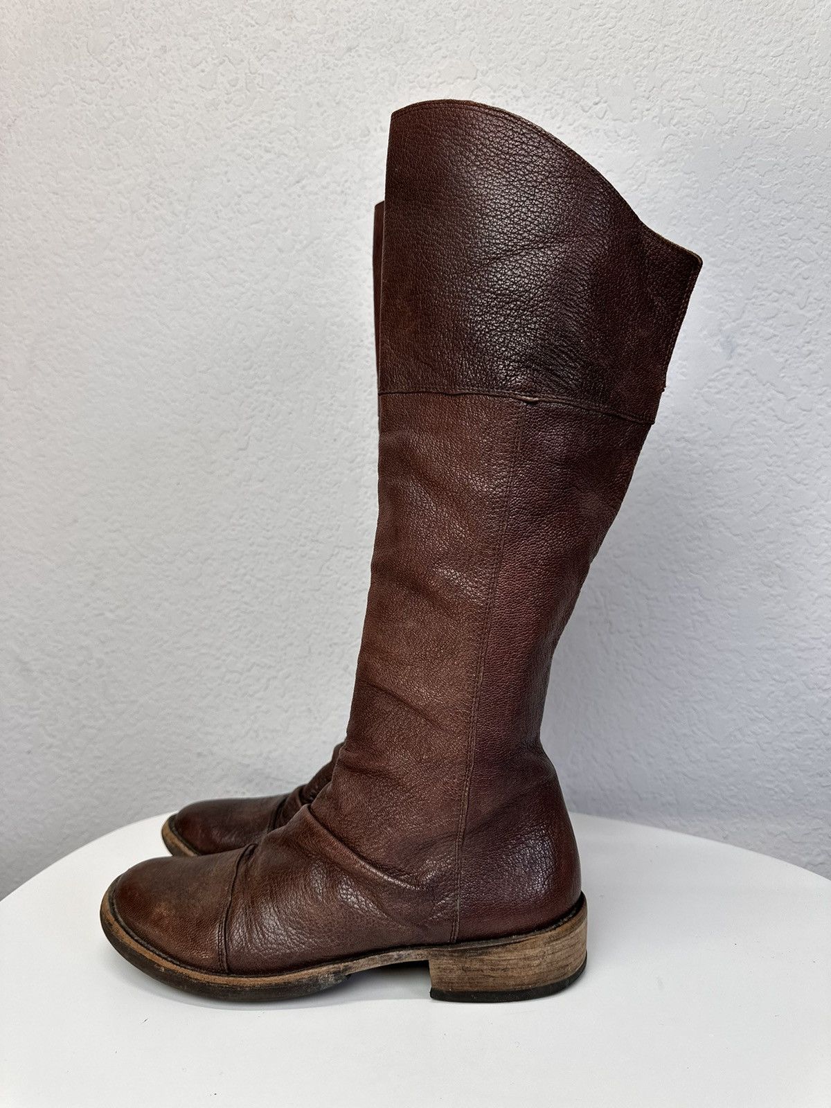 If Six Was Nine Leather Boots HandMade Italian Rick owens Style As 98 Rare Size US 9 / IT 39 - 3 Thumbnail