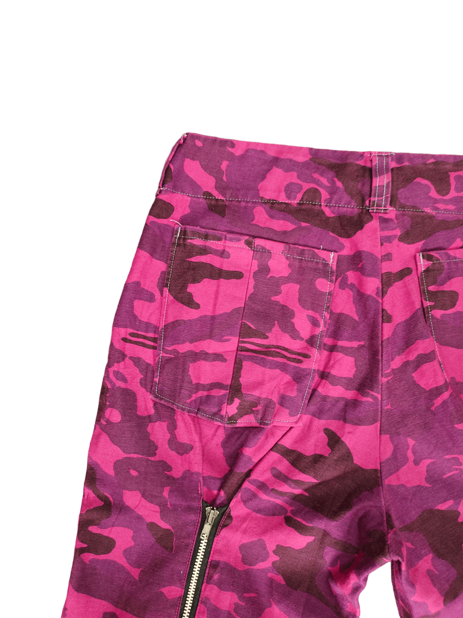 If Six Was Nine Japanese Brand 1409 Bondage Zipper Camo Fatigue Cropped Size US 29 - 14 Thumbnail