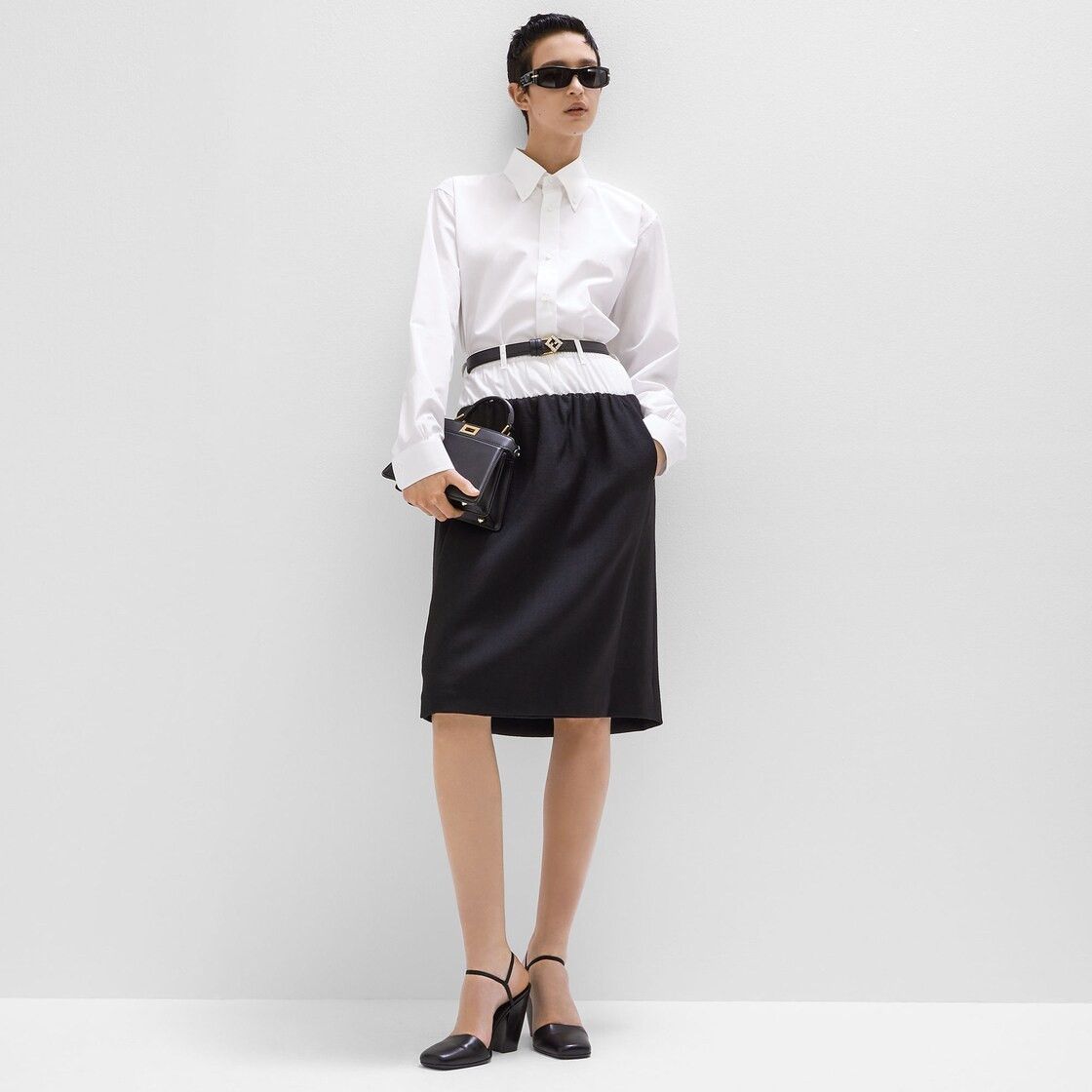Fendi o1w1db10325 FS8143 Shirt in White Size XL / US 12-14 / IT 48-50 - 2 Thumbnail