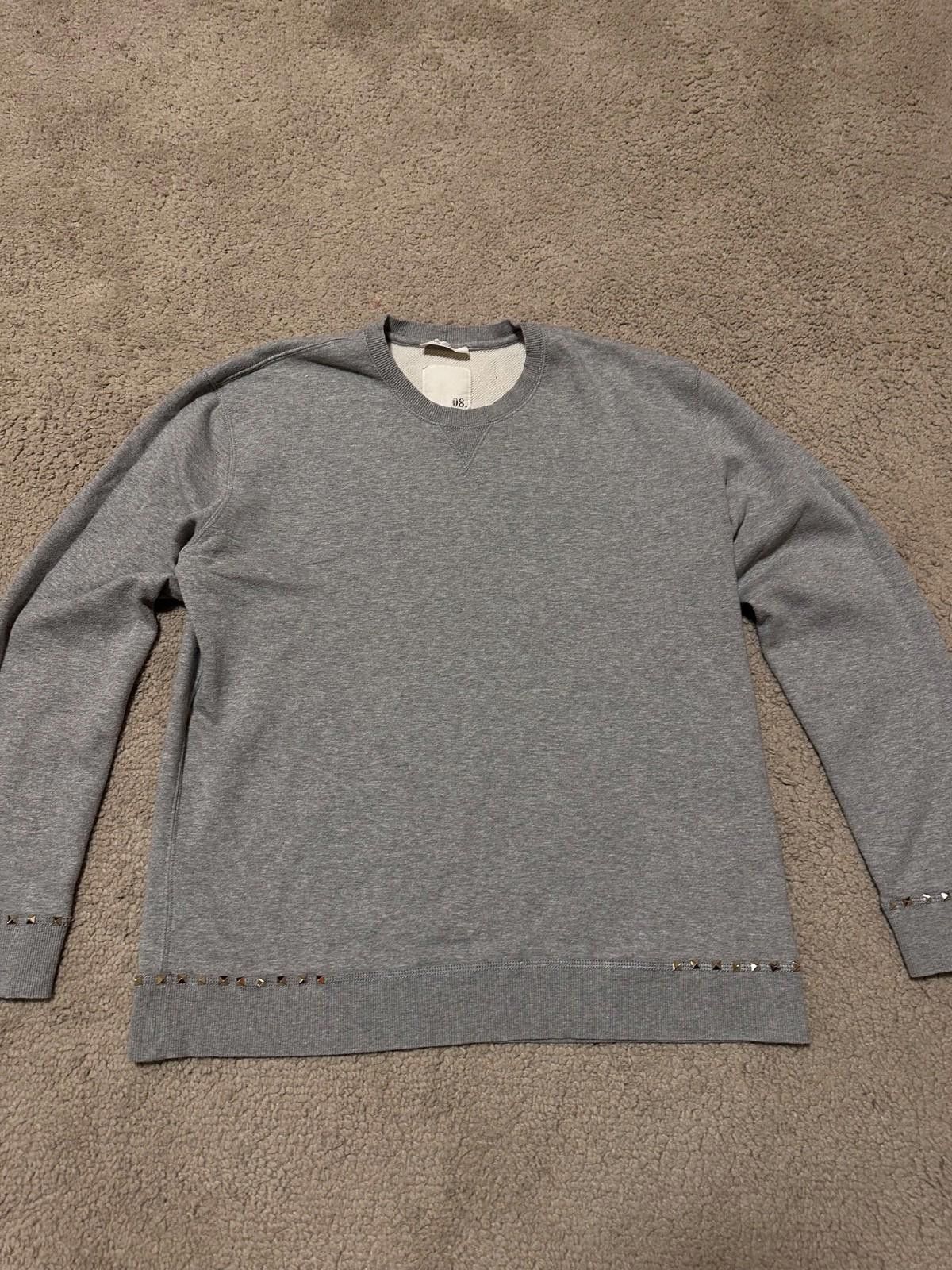 Valentino Valentino Rockstud Untitled 08 Grey Crewneck Sweatshirt Size US XL / EU 56 / 4 - 4 Thumbnail