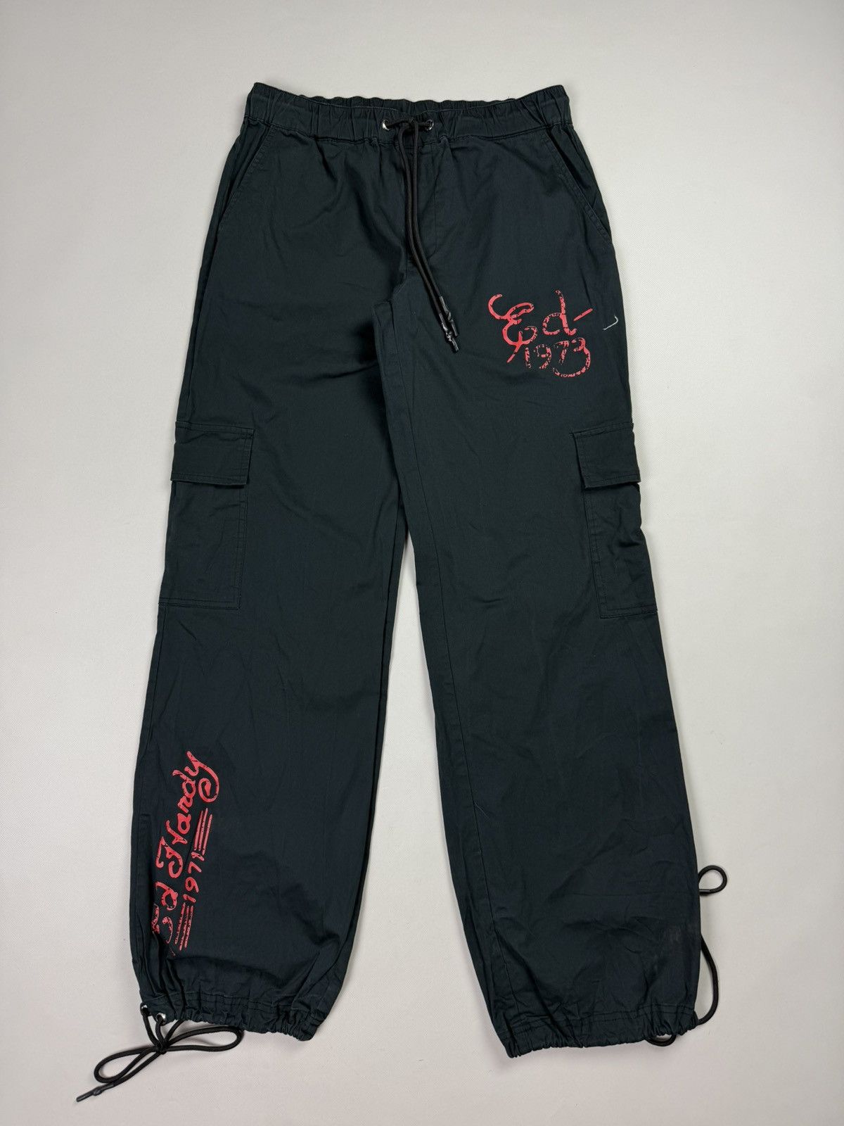 Ed Hardy Ed Hardy Urban Cargo Graphic Print Y2K Parachute Pants Size 28" / US 6 / IT 42 - 1 Thumbnail