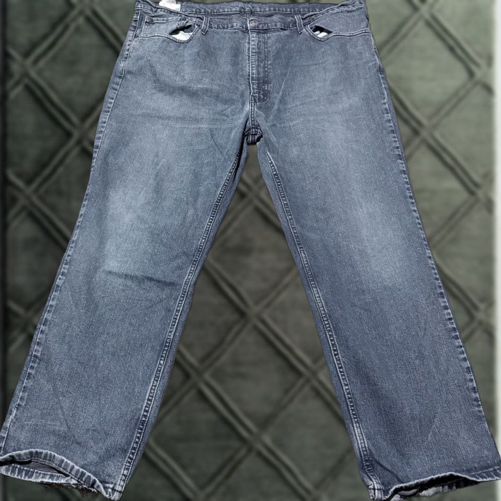 Levi's Levi’s Jeans Men Blue Denim Pockets High Rise Classic Straight Zip Fly - 46x30 Size US 30 / EU 46 - 1 Thumbnail