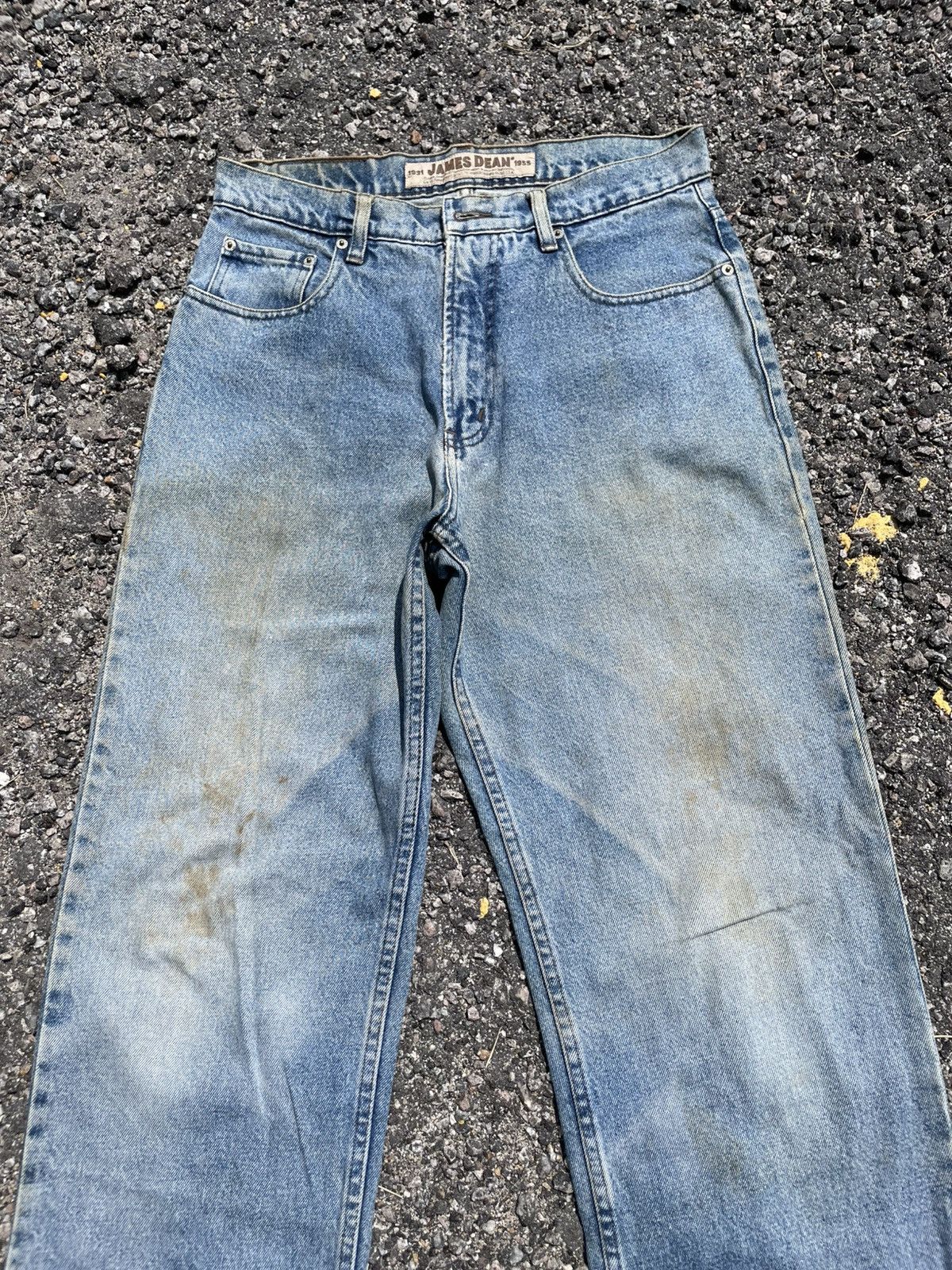 Vintage RARE🔥 Disstressed Denim James Dean Pants Size US 29 - 3 Thumbnail