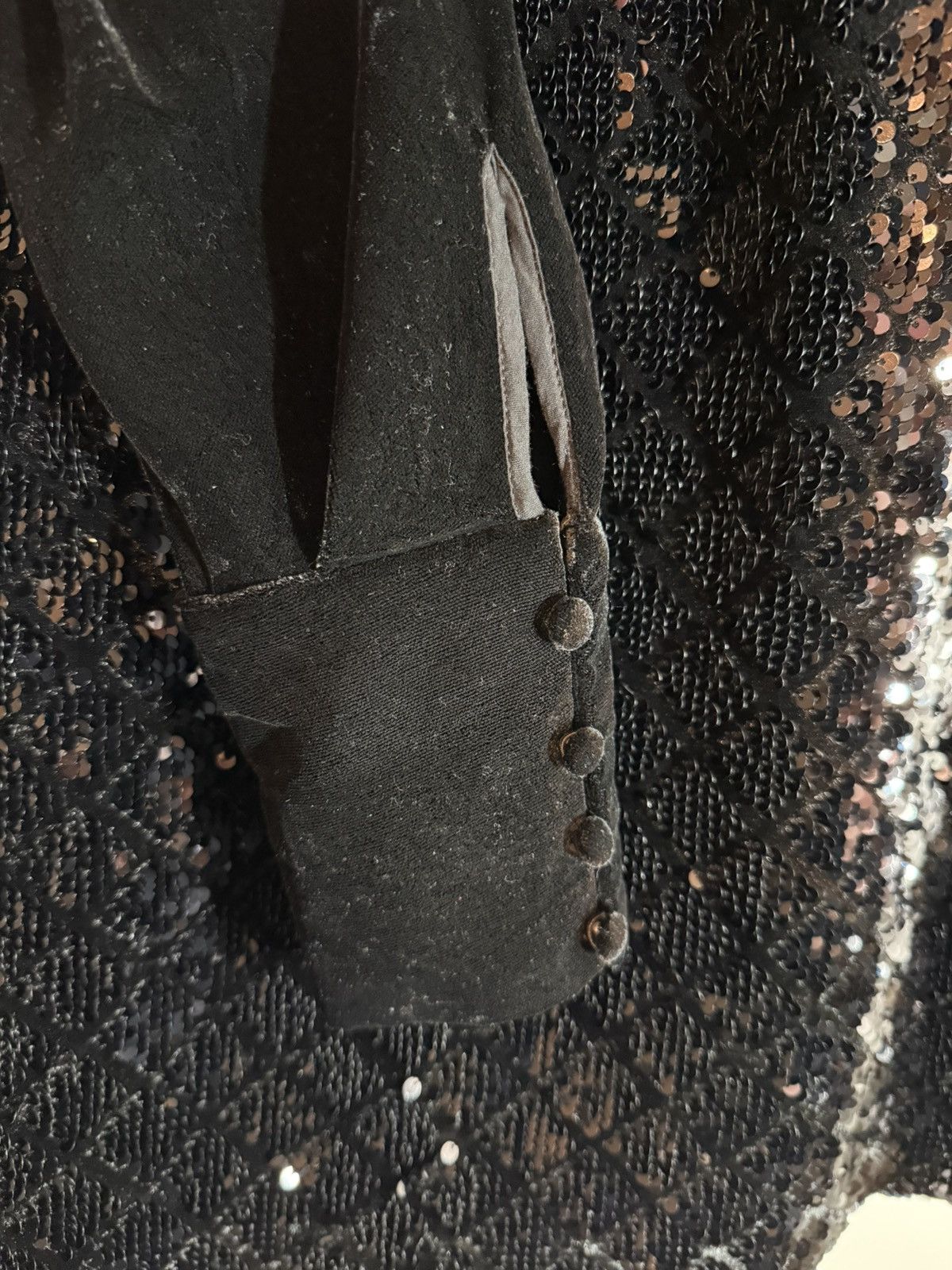 Zara Zara sequin velvet black dress Size S / US 4 / IT 40 - 5 Thumbnail