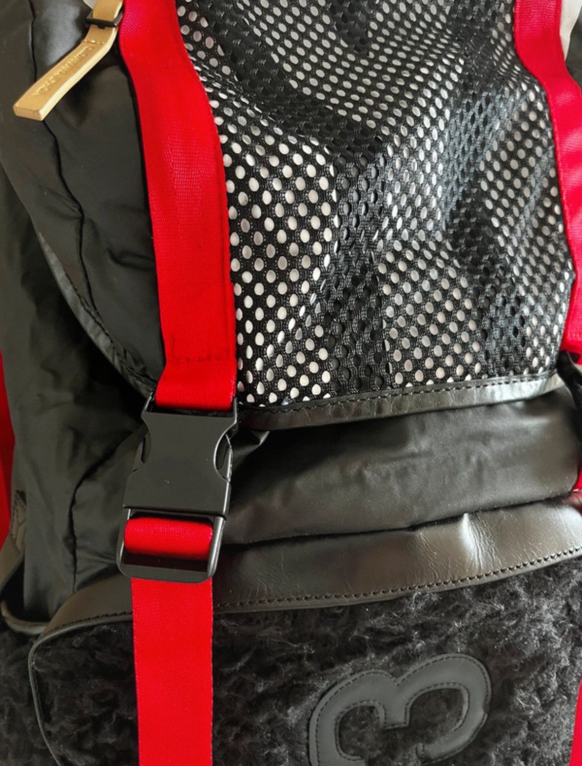 Yohji Yamamoto Y-3 Backpack Yohji Yamamoto Sheepskin Black Fall/Winter 2014 Size ONE SIZE - 7 Thumbnail