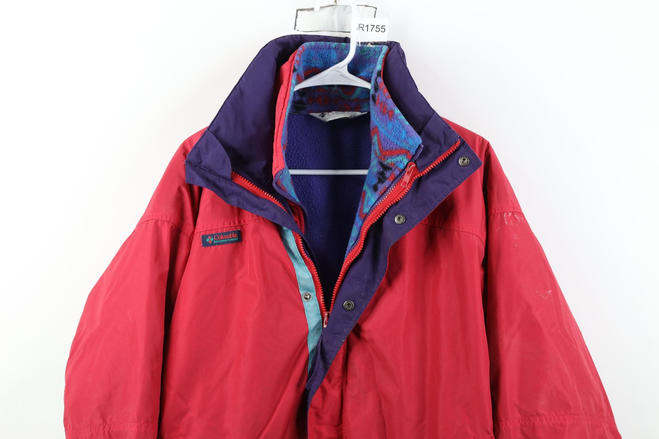 Columbia Vintage 90s Columbia Bugaboo Aztec 2 In 1 Bomber Jacket USA Size US M / EU 48-50 / 2 - 2 Thumbnail