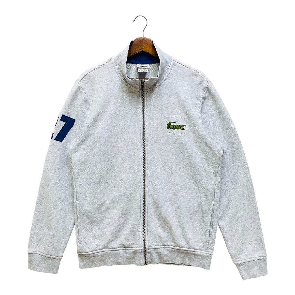 Lacoste Vintage Lacoste Sport Zip Up Sweatshirt Gray Track Jacket L Size US L / EU 52-54 / 3 - 1 Thumbnail