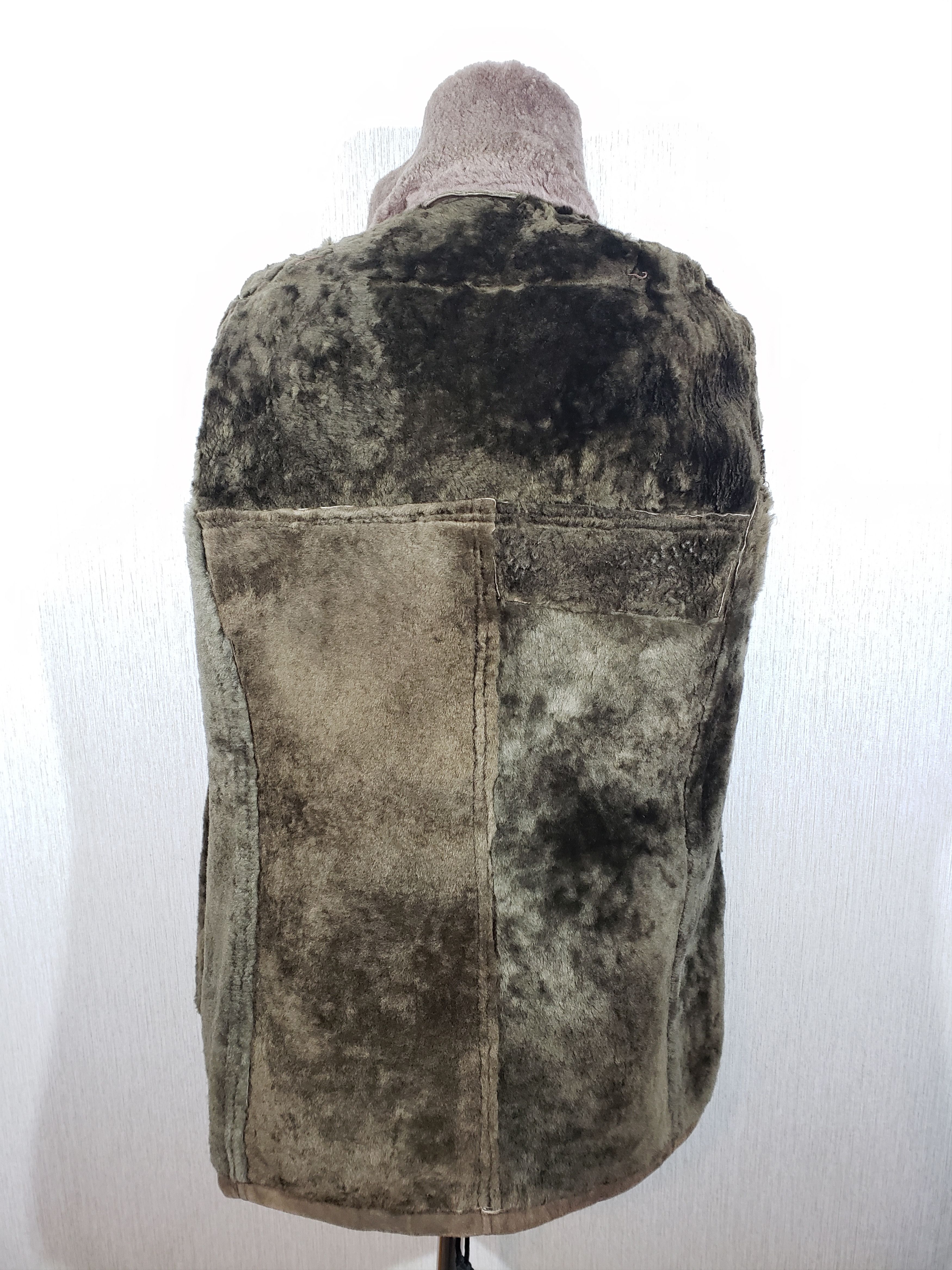 Other Brown men's sheepskin coat with buttons. Size US XL / EU 56 / 4 - 5 Thumbnail