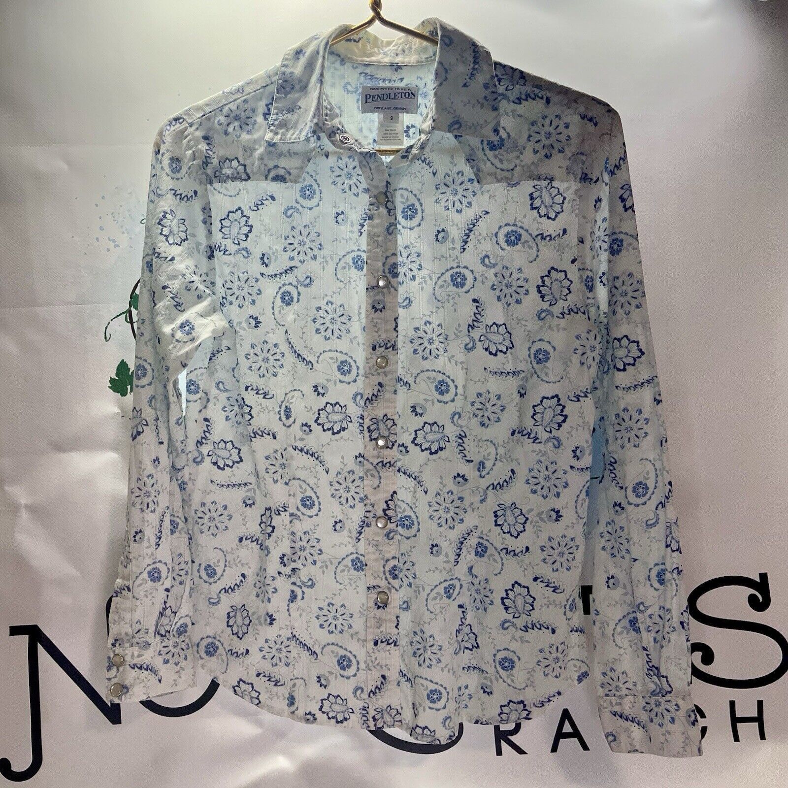 Pendleton Women’s Pendleton Pearl Snap Western Paisley Shirt Size S / US 4 / IT 40 - 1 Thumbnail