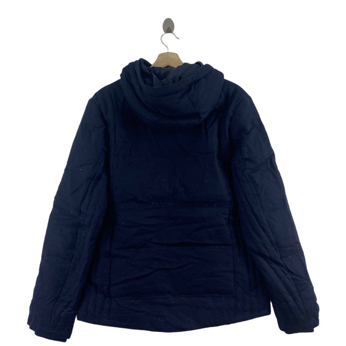 Issey Miyake TETE HOMME Issey Miyake Navy Puffer Hooded Bomber Jacket Size US L / EU 52-54 / 3 - 4 Thumbnail