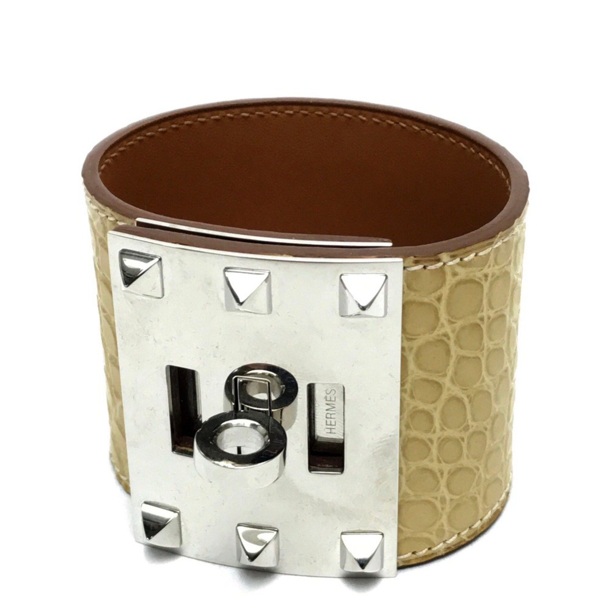 Hermes Hermes Men's Women's Bracelet accessories Bangle BeigeBased Size ONE SIZE - 1 Thumbnail