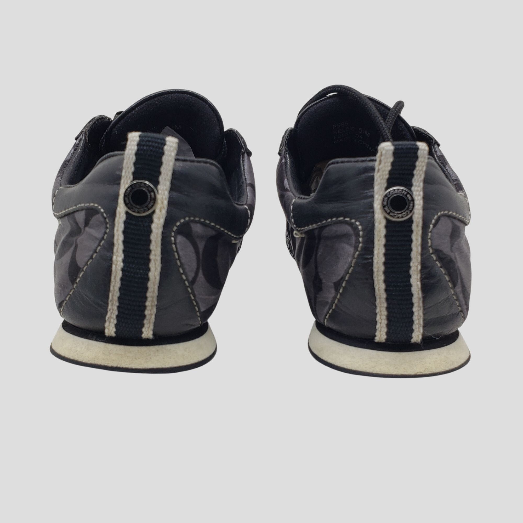 Coach Coach Kelsie Black & Gray Lace-Up Sneakers Womens Size 5.5M Size US 5.5 / EU 38 - 5 Thumbnail