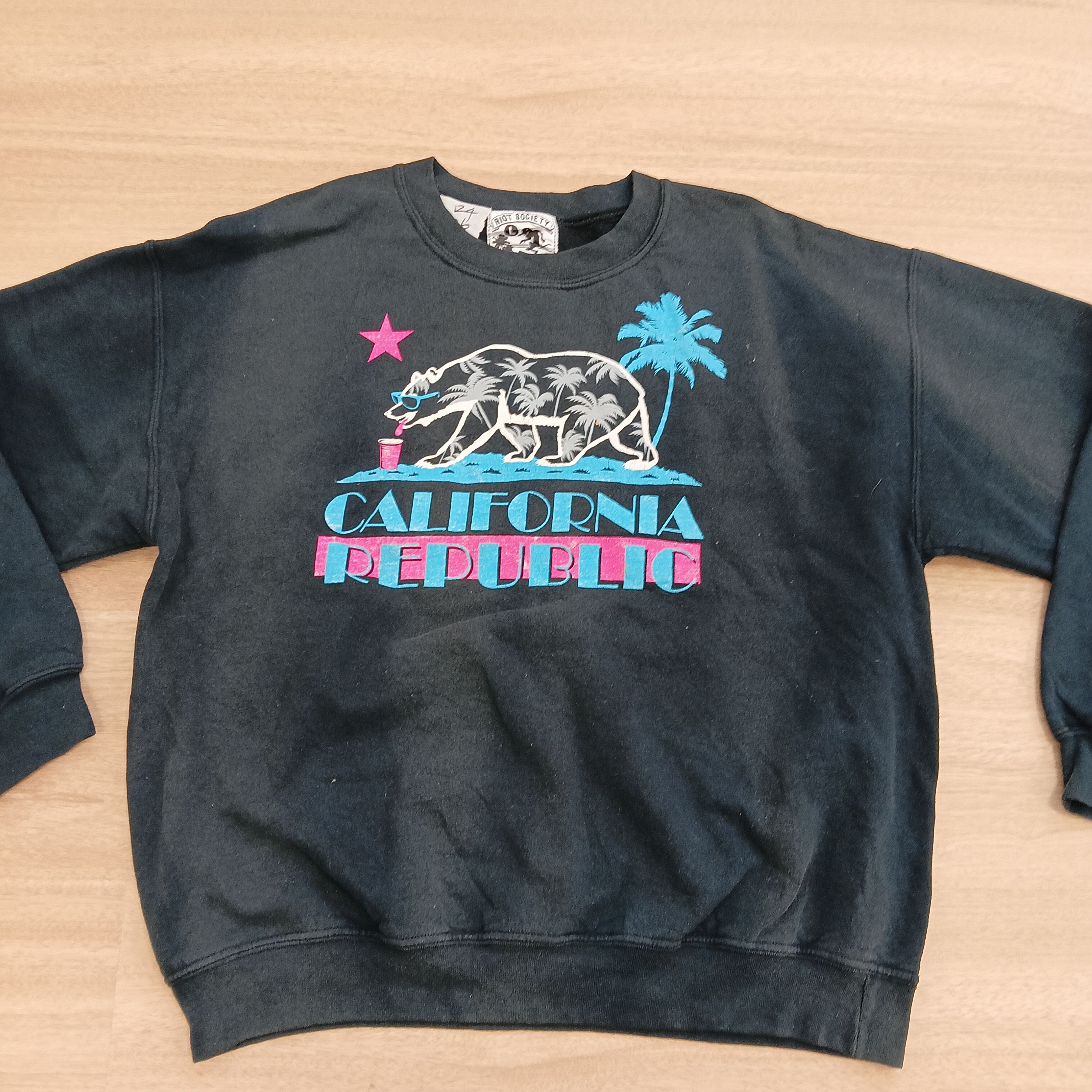 Vintage VINTAGE CALIFORNIA REPUBLIC SWEATSHIRT RIOT SOCIETY XL Size US XL / EU 56 / 4 - 2 Thumbnail